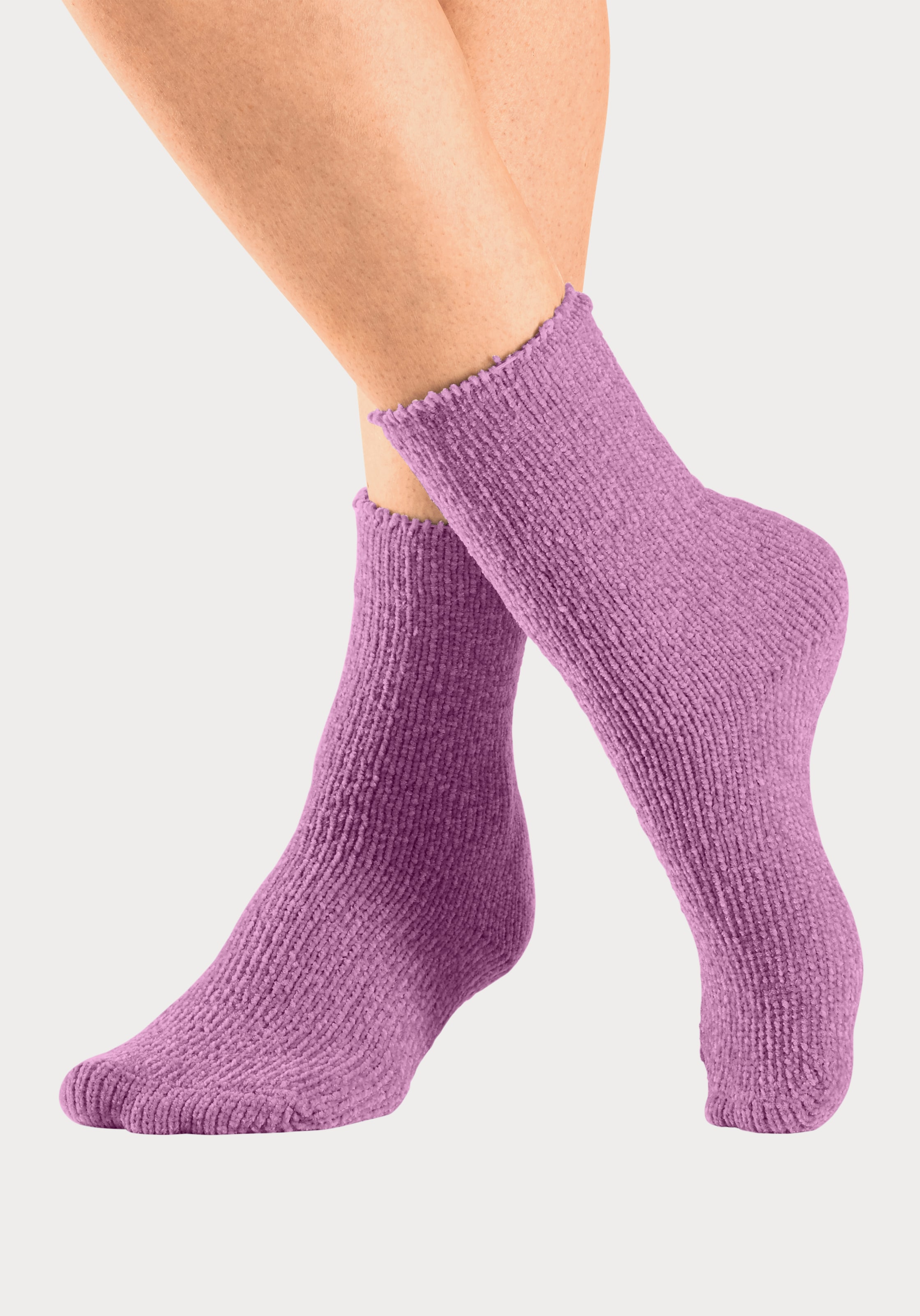 Lavana Kuschelsocken Packung, 5 Paar tlg. ideal als Bettsocken