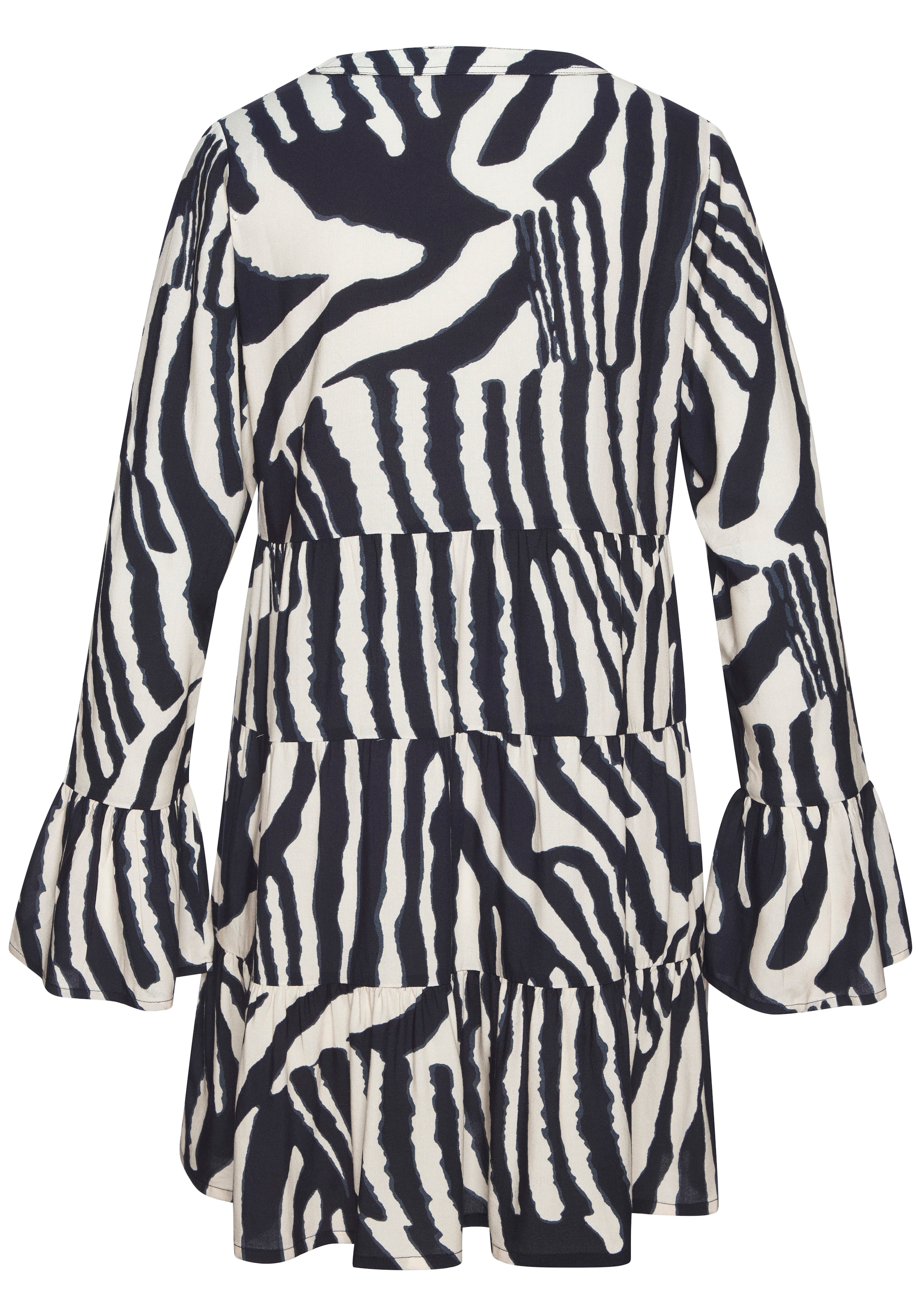 LASCANA Strandkleid mit Alloverdruck, Tunika, Blusenkleid aus Viskose