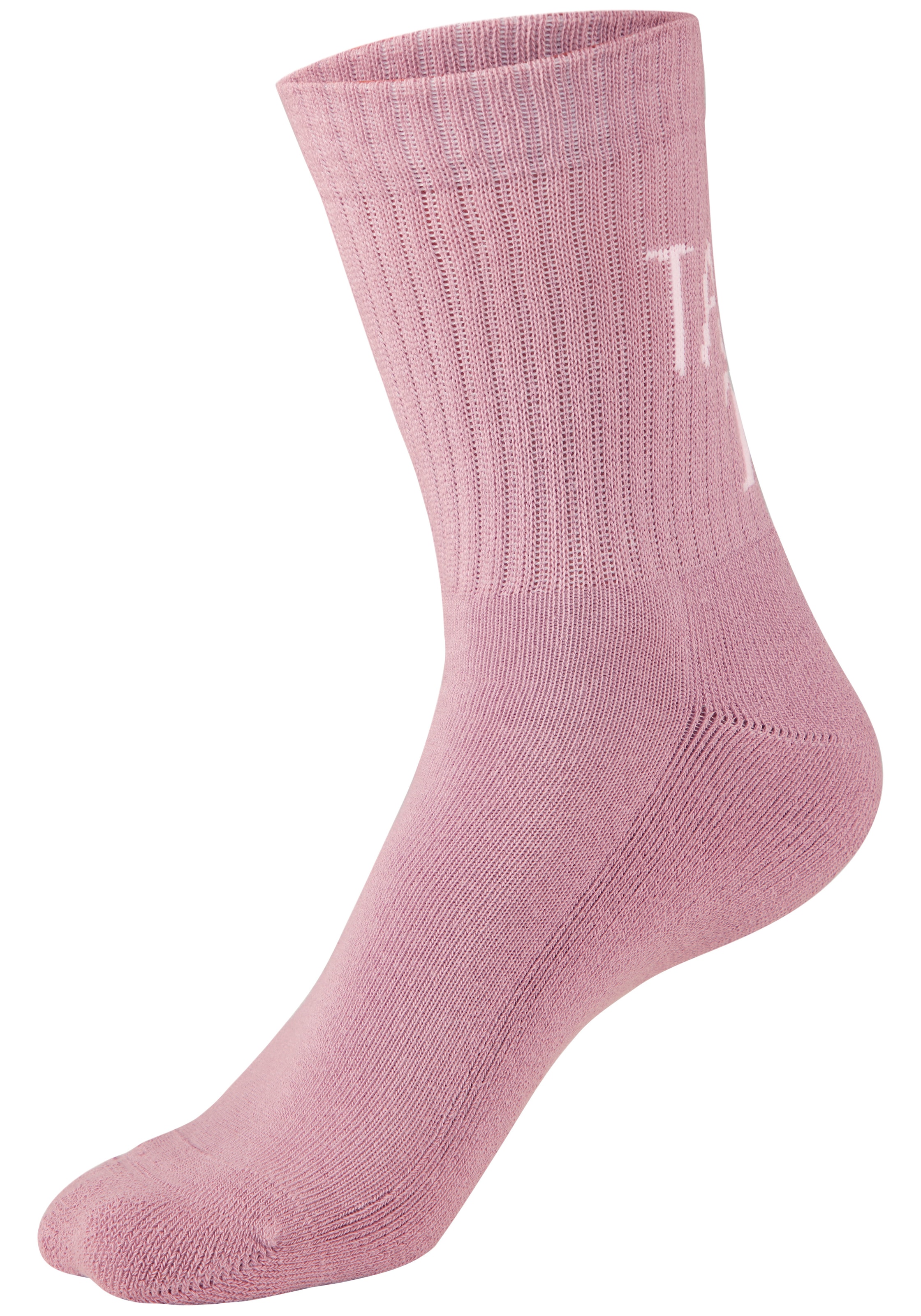 H.I.S Tennissocken »Damen Sportsocken daily socks« Packung, 7 Paar tlg. mit Fußfrottee und ansprechenden Schriftzügen