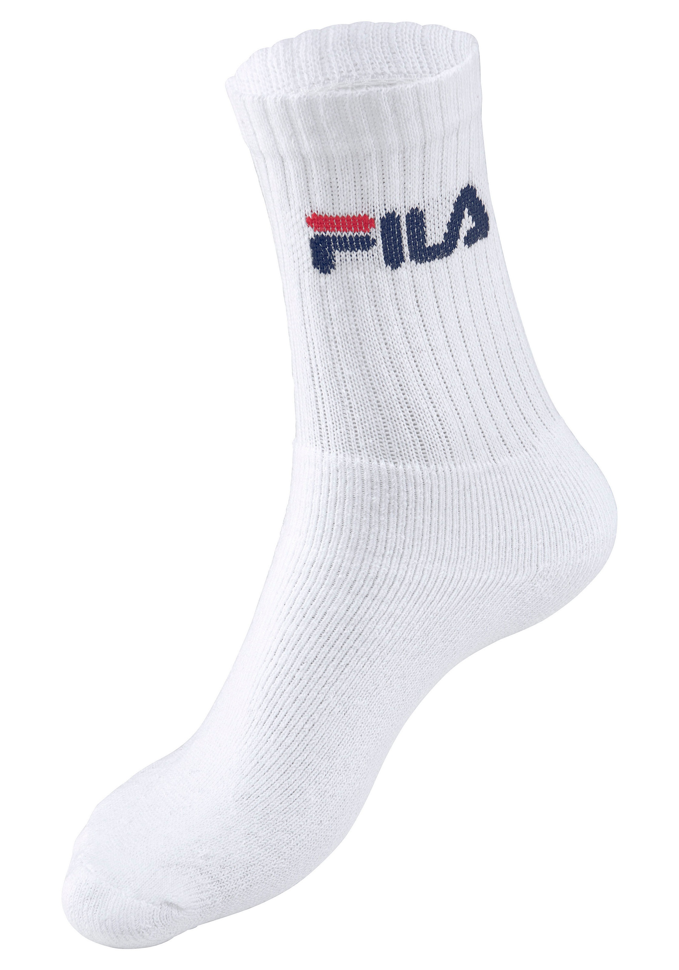 Fila Tennissocken »UNISEX CREW TENNIS FULL TERRY SOCKS« 6 Stk. tlg. Sportsocken, flache Zehennaht