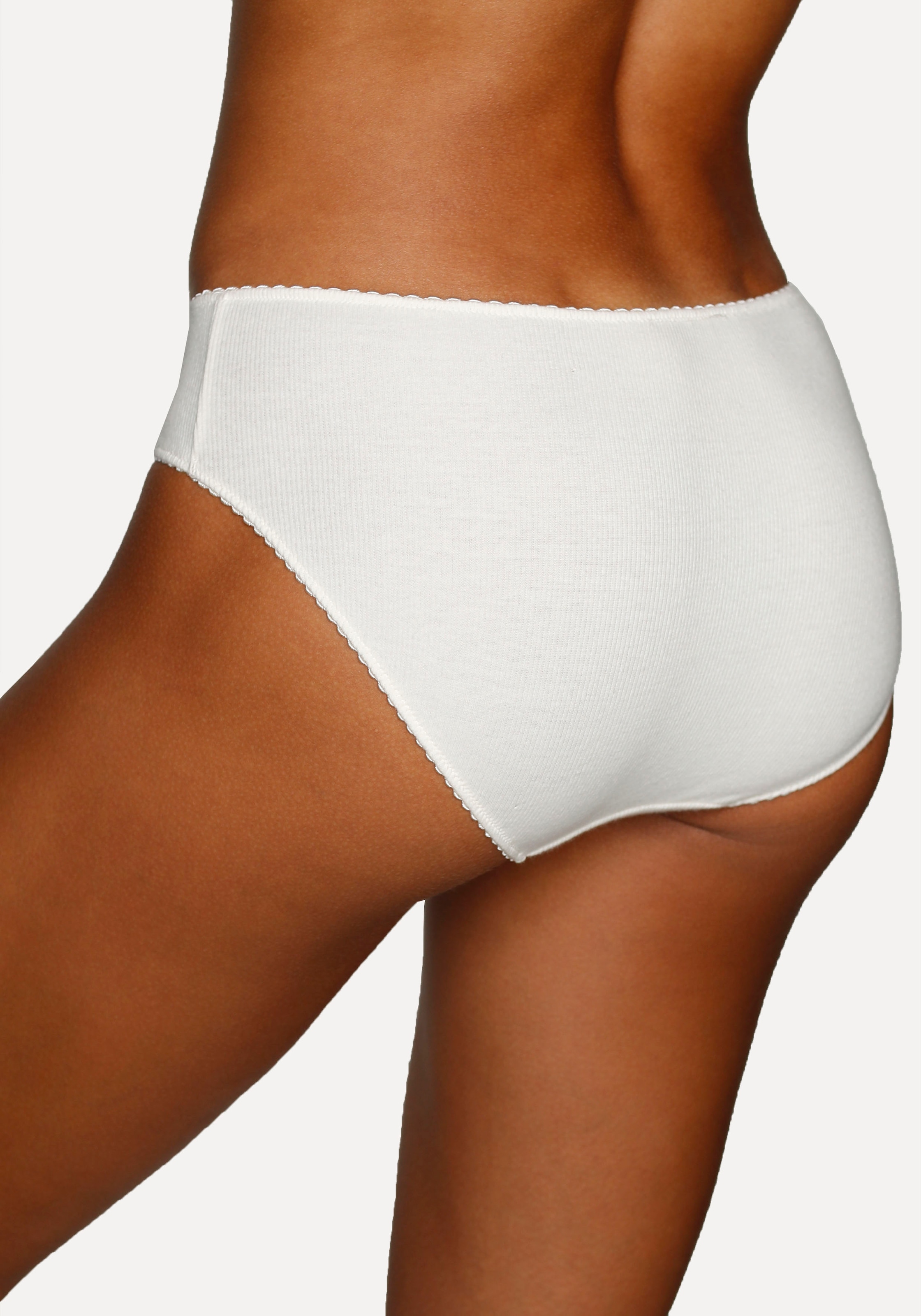 Vivance Jazz-Pants Slips, (3er-Pack), aus weicher und elastischer Rippware, mit zartem Röschen vorn