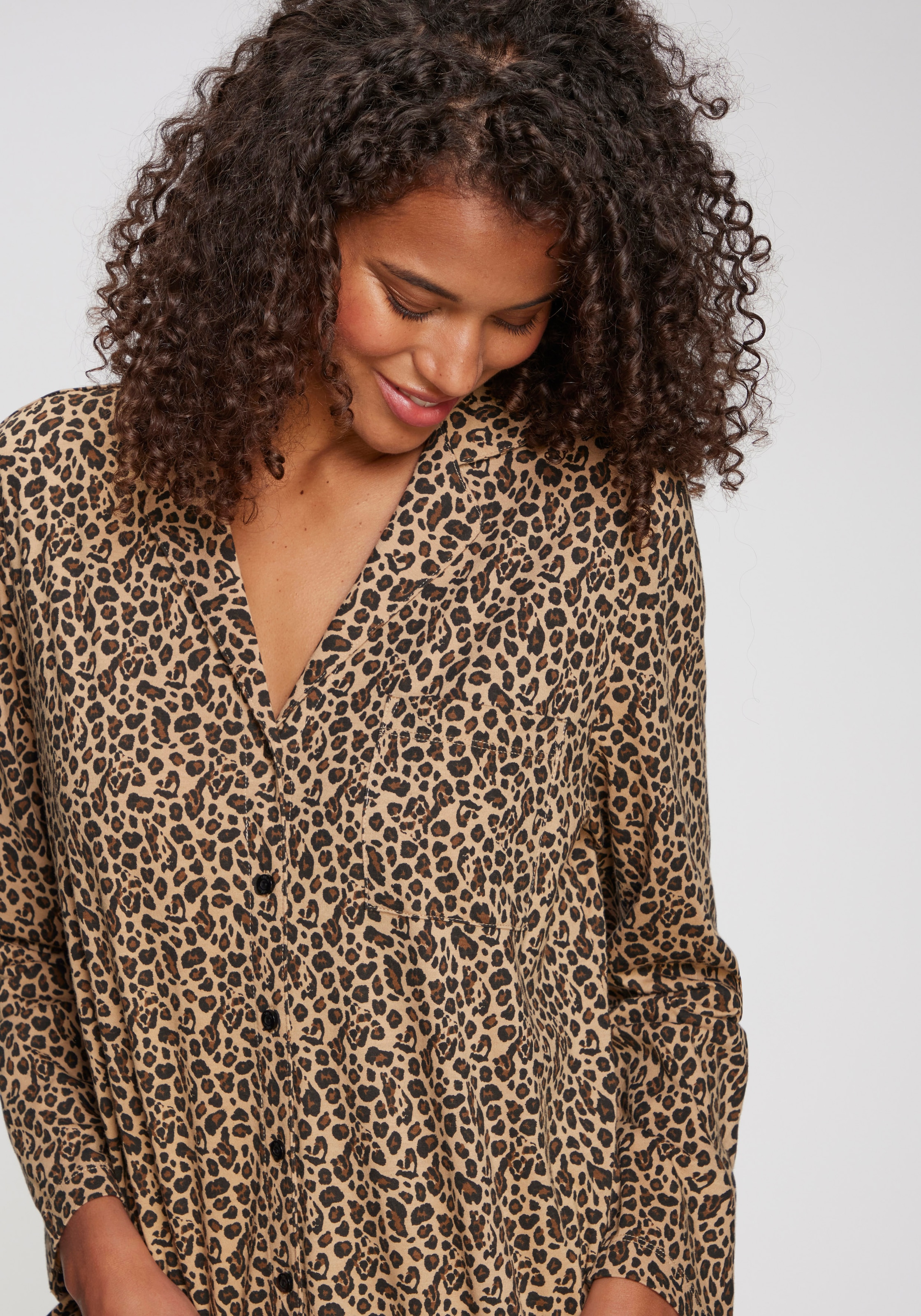 s.Oliver Pyjamaoberteil 1 tlg. aufgesetzte Brusttasche