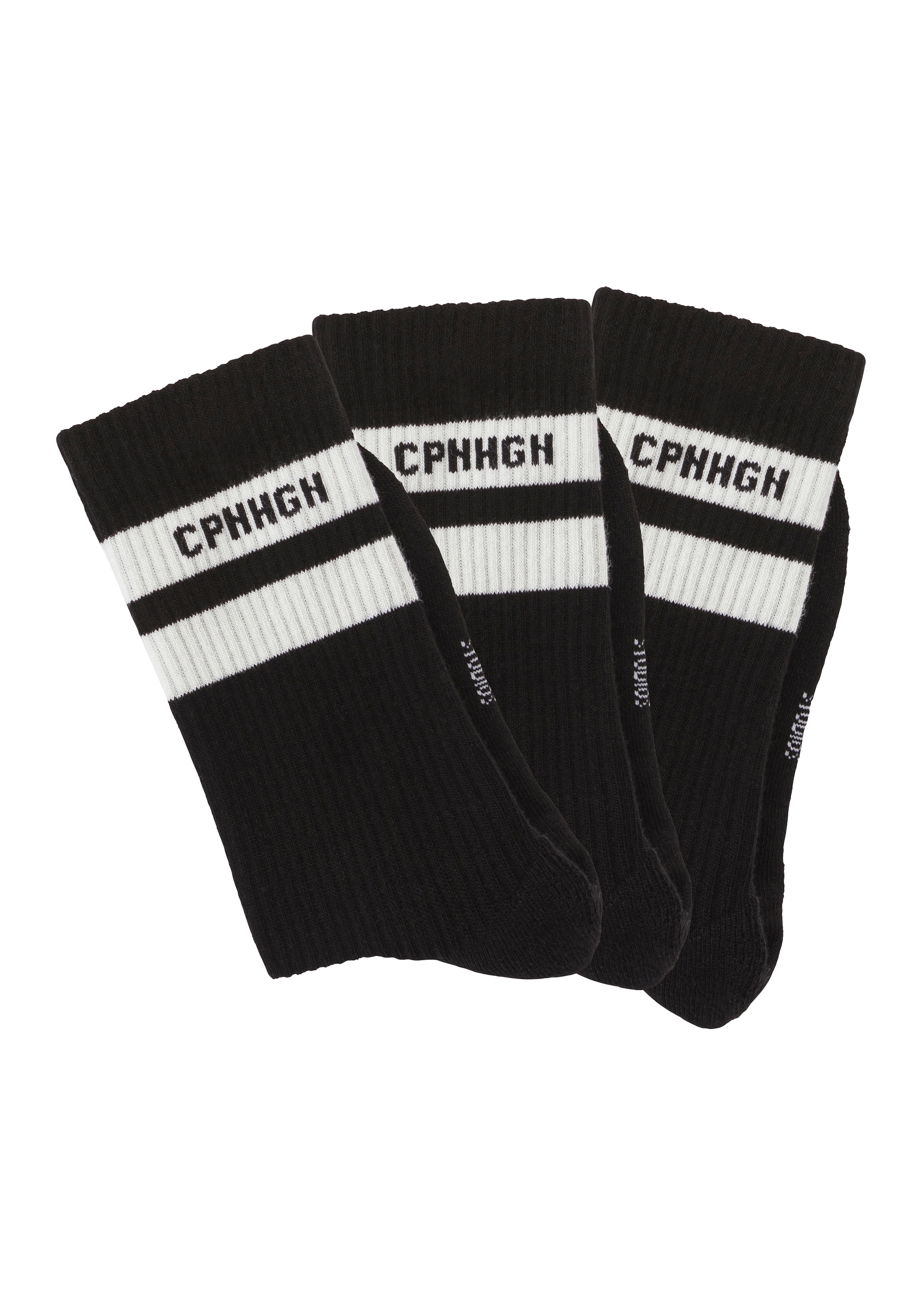 Copenhagen Studios Tennissocken, (Packung, 3 Paar), mit Streifendesign und Vollfrottee