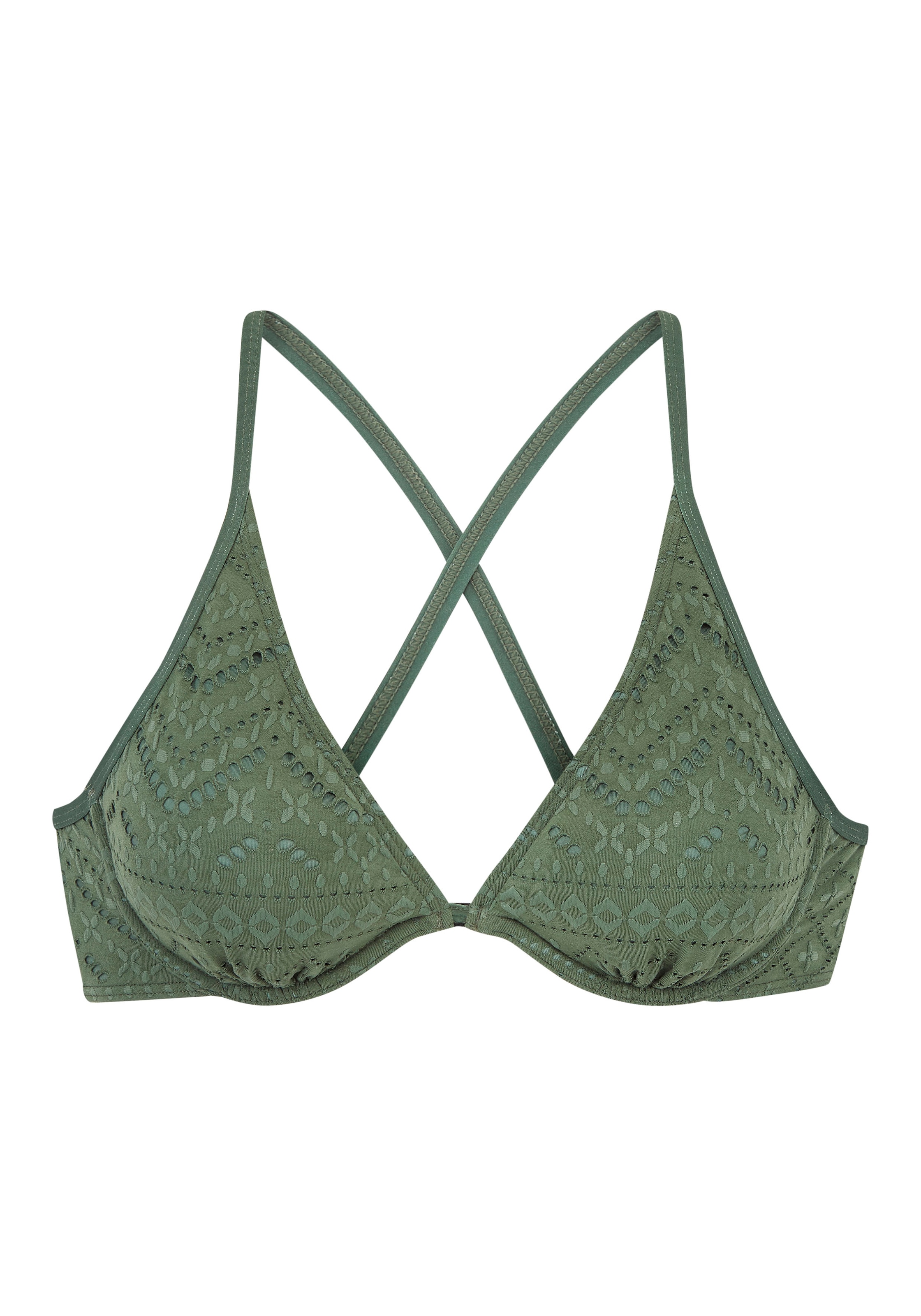 LASCANA Bügel-Bikini-Top »Omara«, mit Lochstickerei