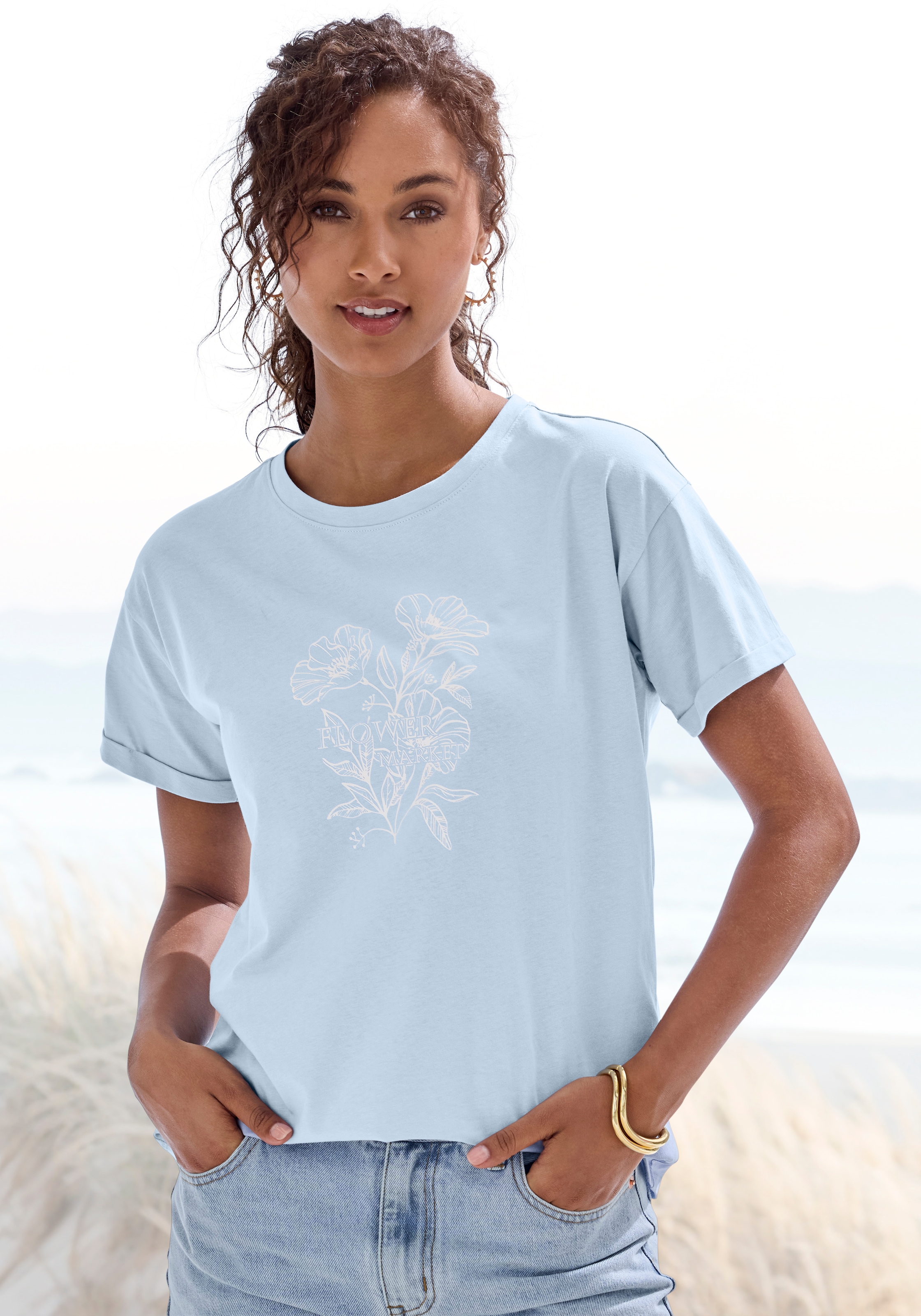 Vivance T-Shirt »mit Frontdruck« 2er-Pack,  aus hochwertiger Bio-Baumwolle