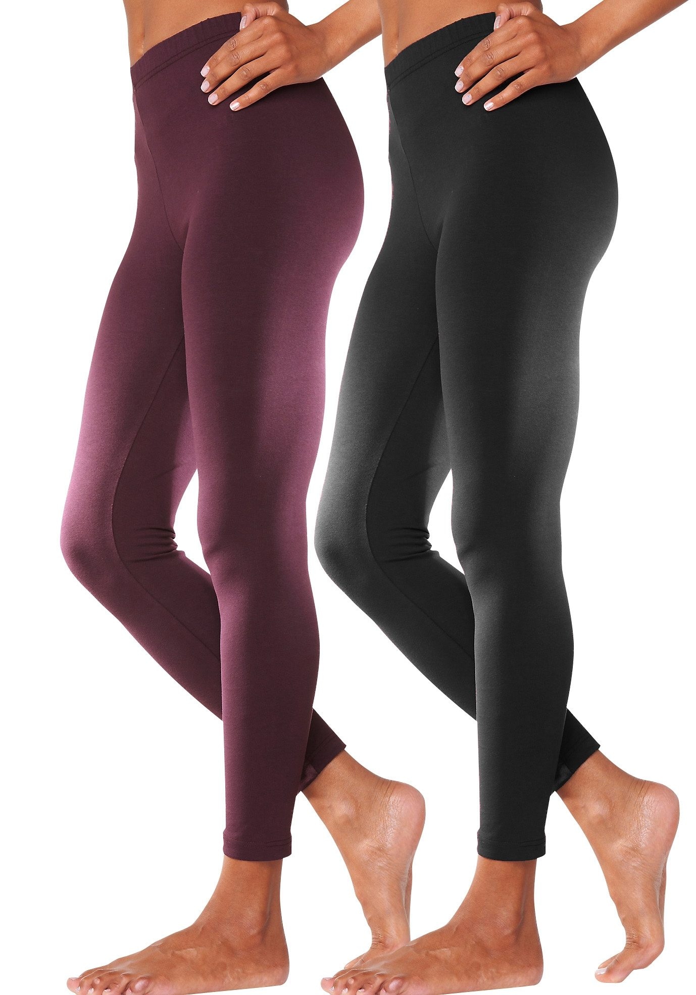 Vivance active Leggings, (2er-Pack), mit Gummibund, Loungewear