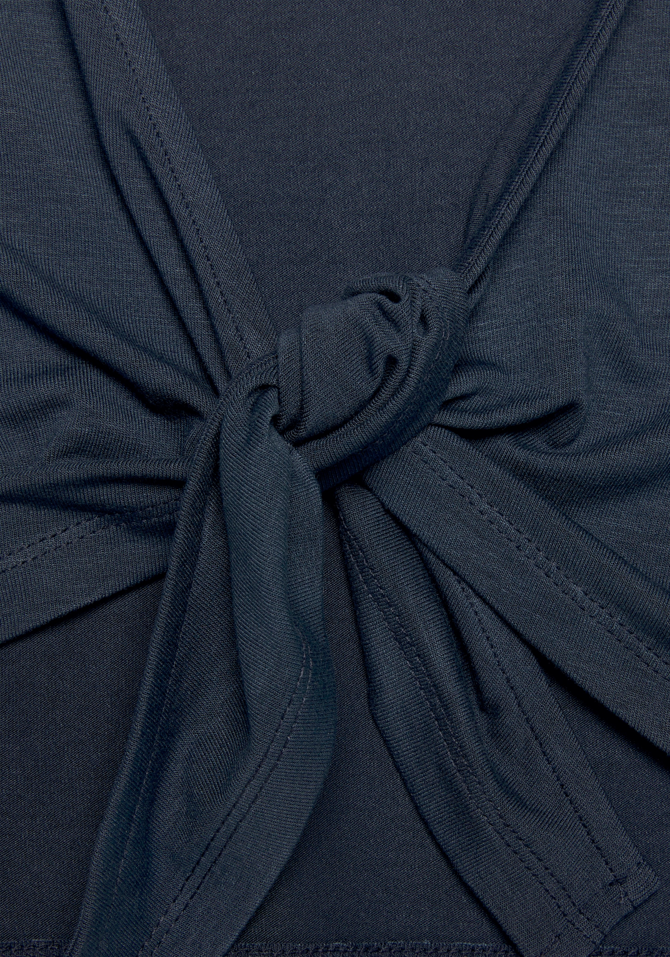 s.Oliver Kurzarmshirt, zum Binden, Jerseyware, Cropshirt, Strandshirt