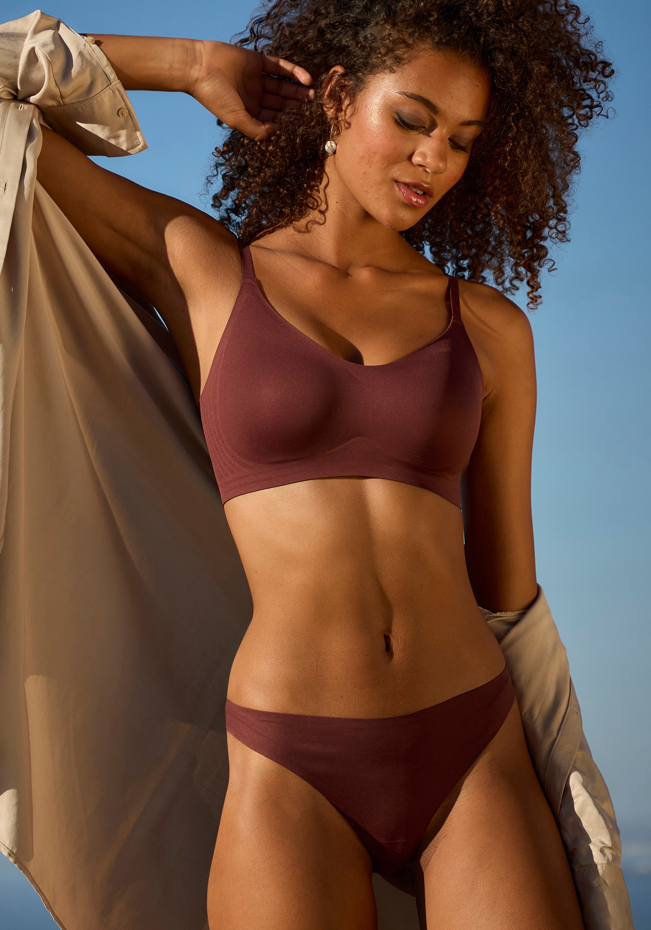 Nuance Bralette-BH SEAMLESS ohne Bügel, mit herausnehmbarem Push-up-Kissen, Basic Dessous