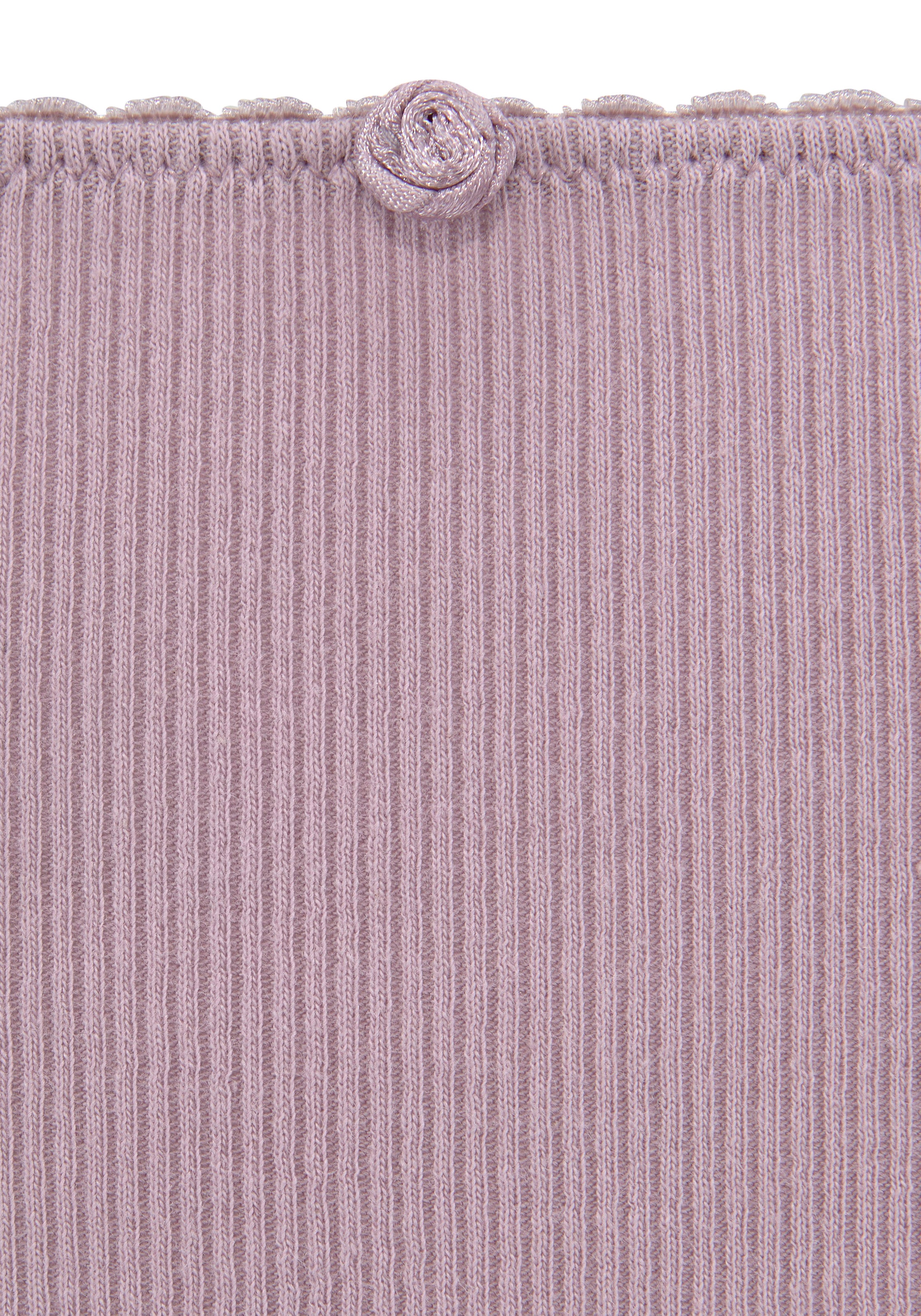 Vivance Jazz-Pants Slips, (3er-Pack), aus weicher und elastischer Rippware, mit zartem Röschen vorn