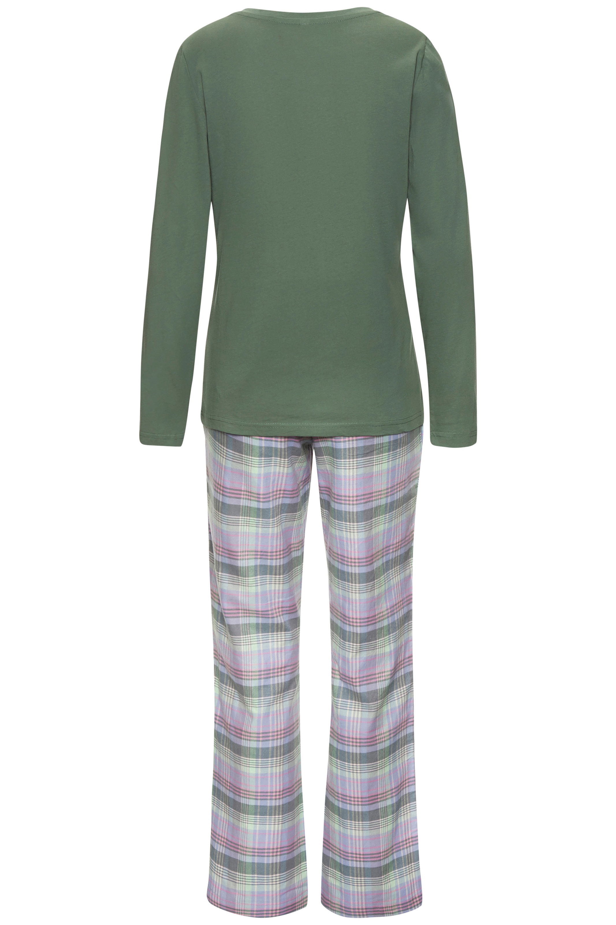Vivance Dreams Pyjama, (2 tlg.), aus kuschelig weichem Flanell