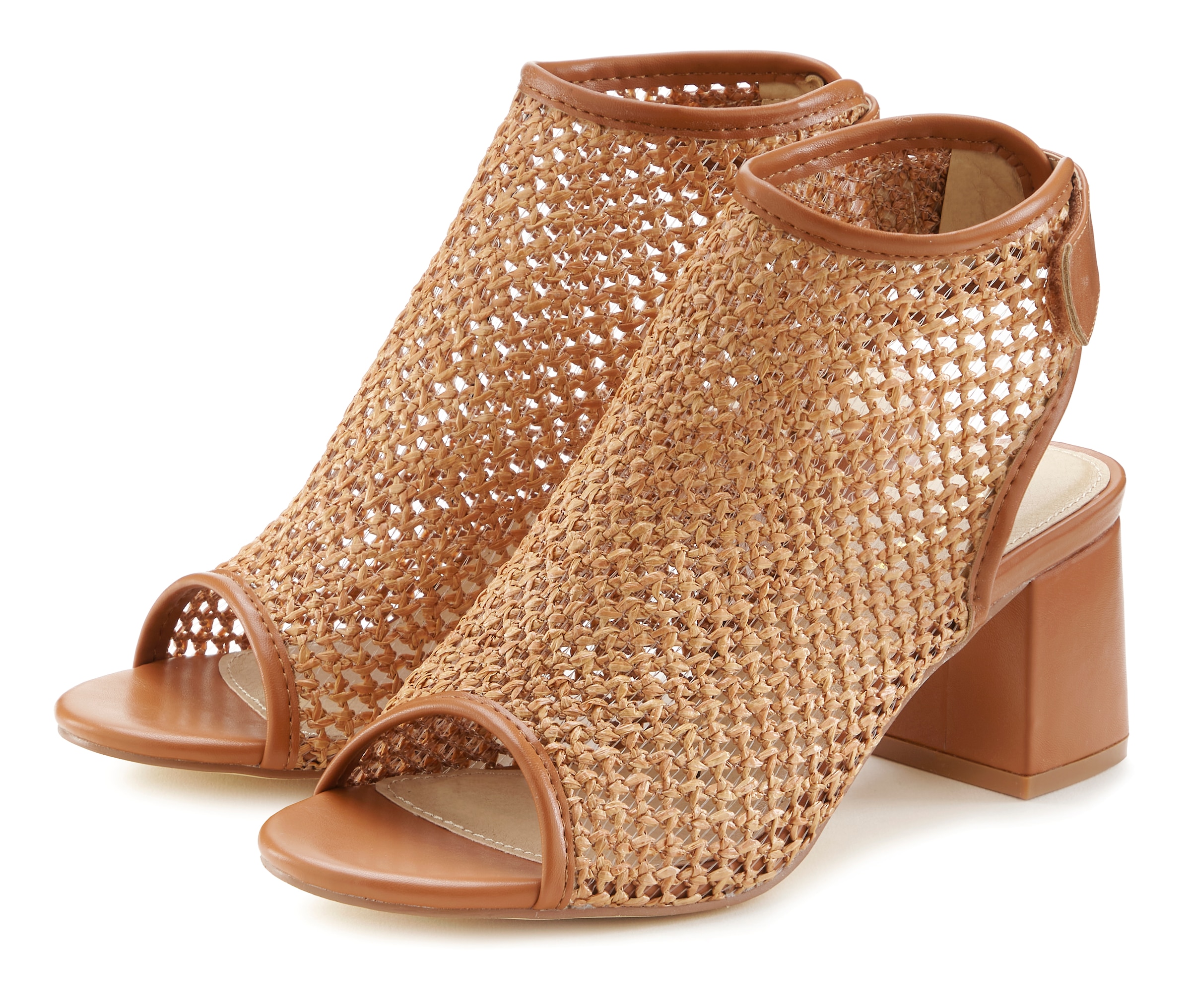 LASCANA Sandalette »Sommerschuh«, Sandale, Sommerschuh in modischer Flecht-Optik VEGAN