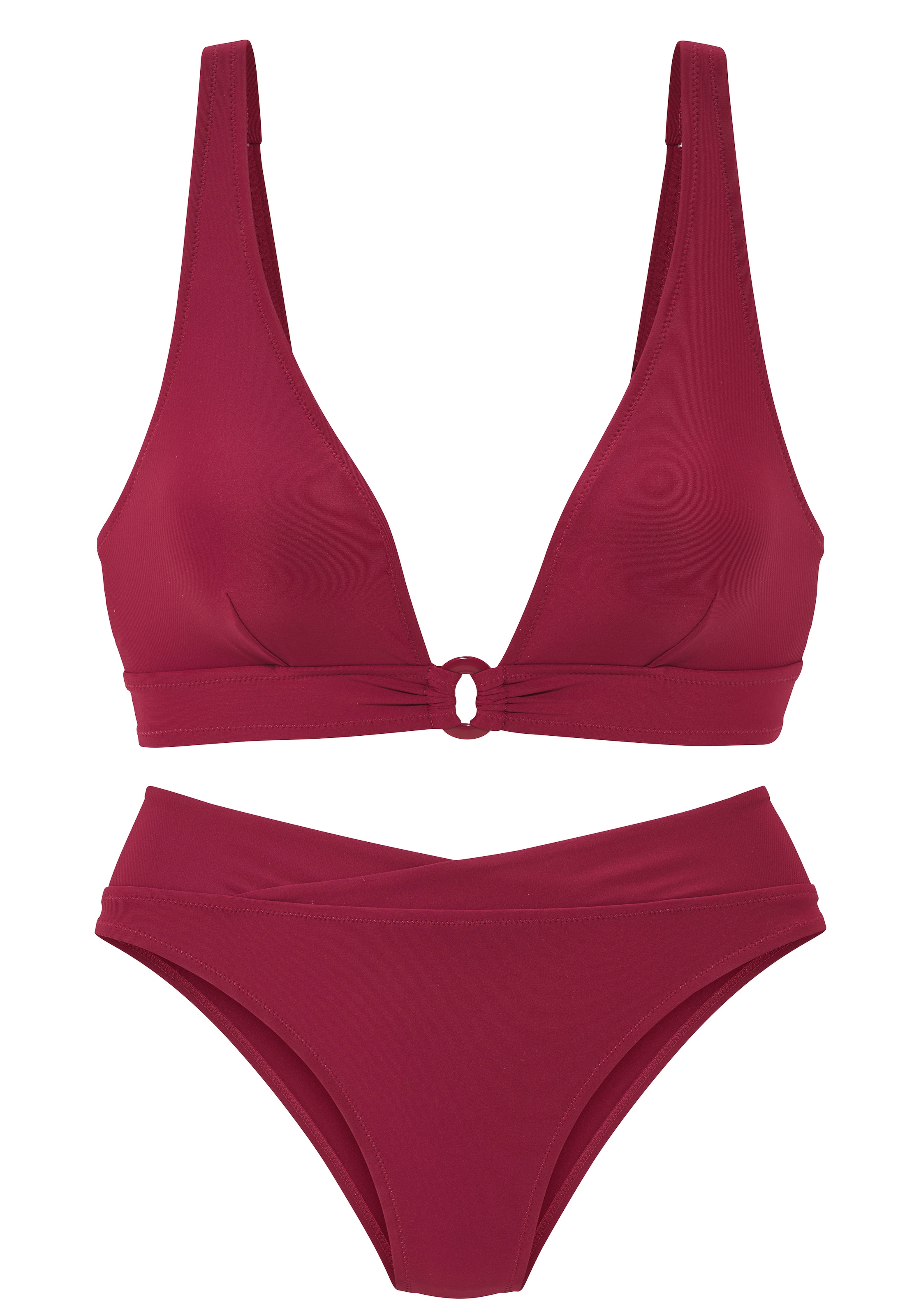 LASCANA Triangel-Bikini mit Zierdetail im Ausschnitt