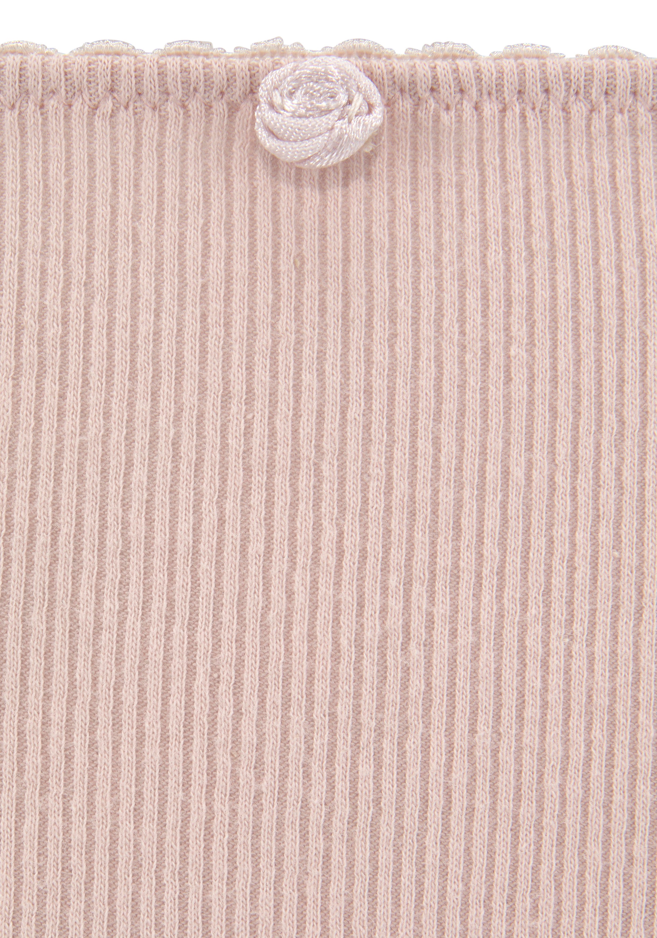 Vivance Panty, (3er-Pack), aus weicher und elastischer Rippware, mit zartem Röschen vorn