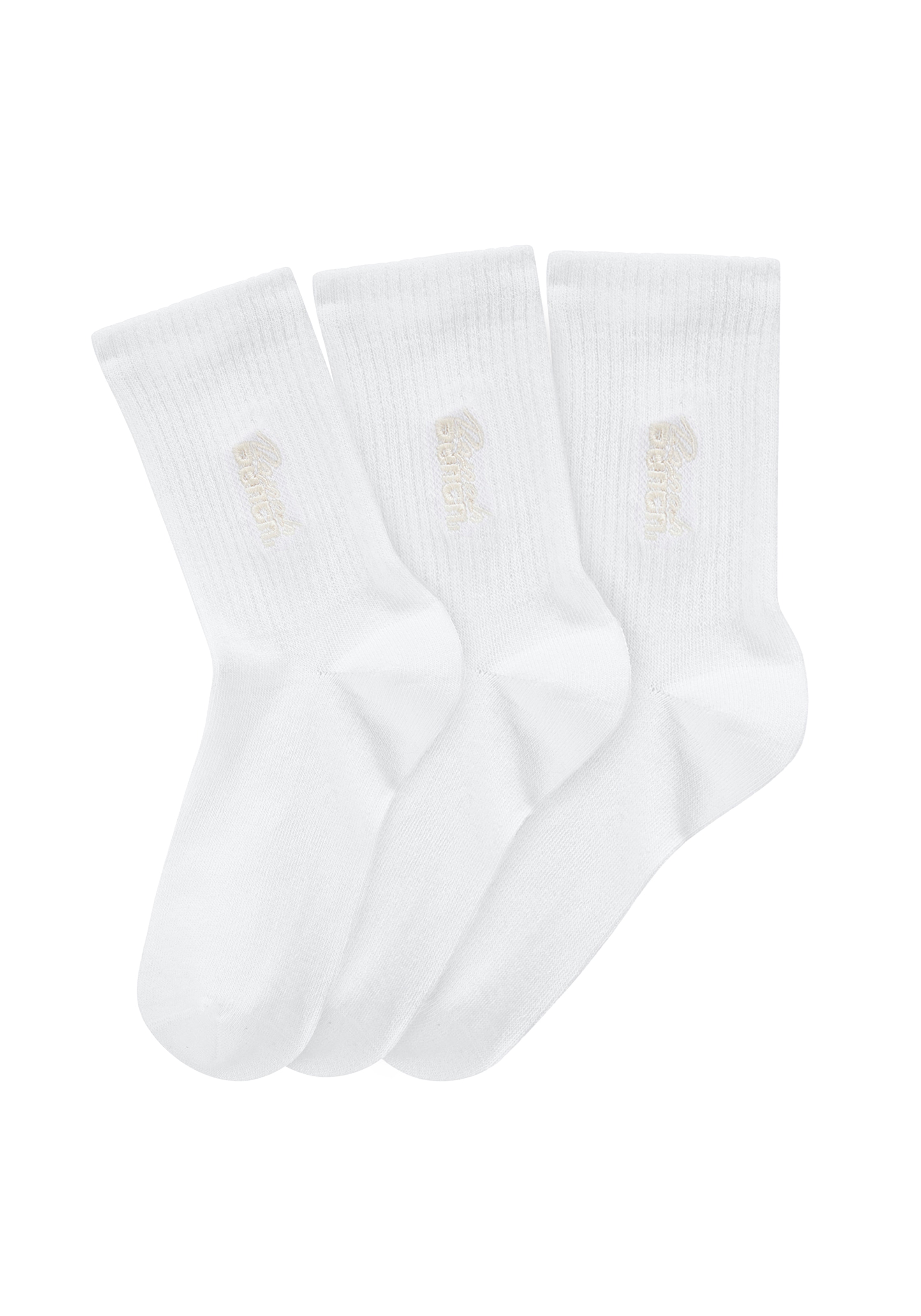 Bench. Basicsocken Packung, 3 Paar tlg. mit Bench Logo Stickerei