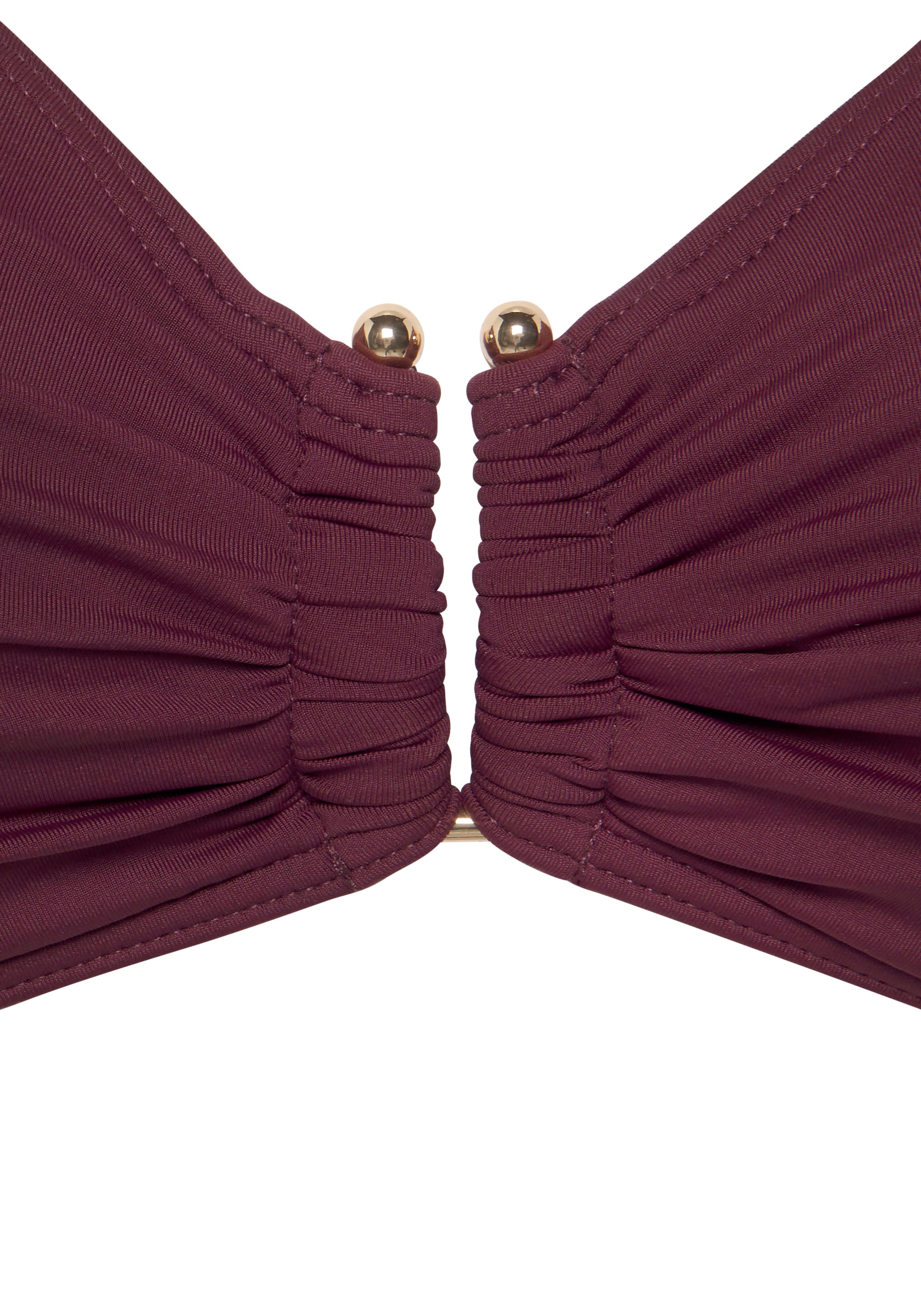 LASCANA Bügel-Bikini-Top »Italy«, mit goldfarbigen Accessoire