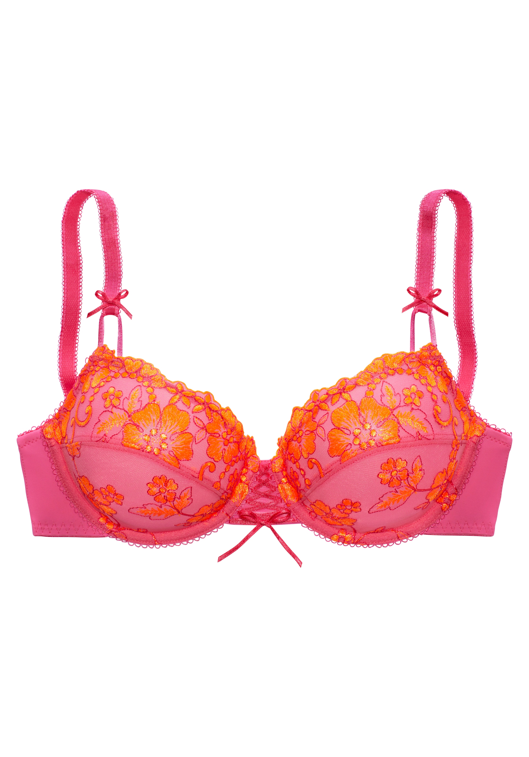 LASCANA Bügel-BH »Wanda«, mit Zierschnürung und Stickerei Spitze, Dessous