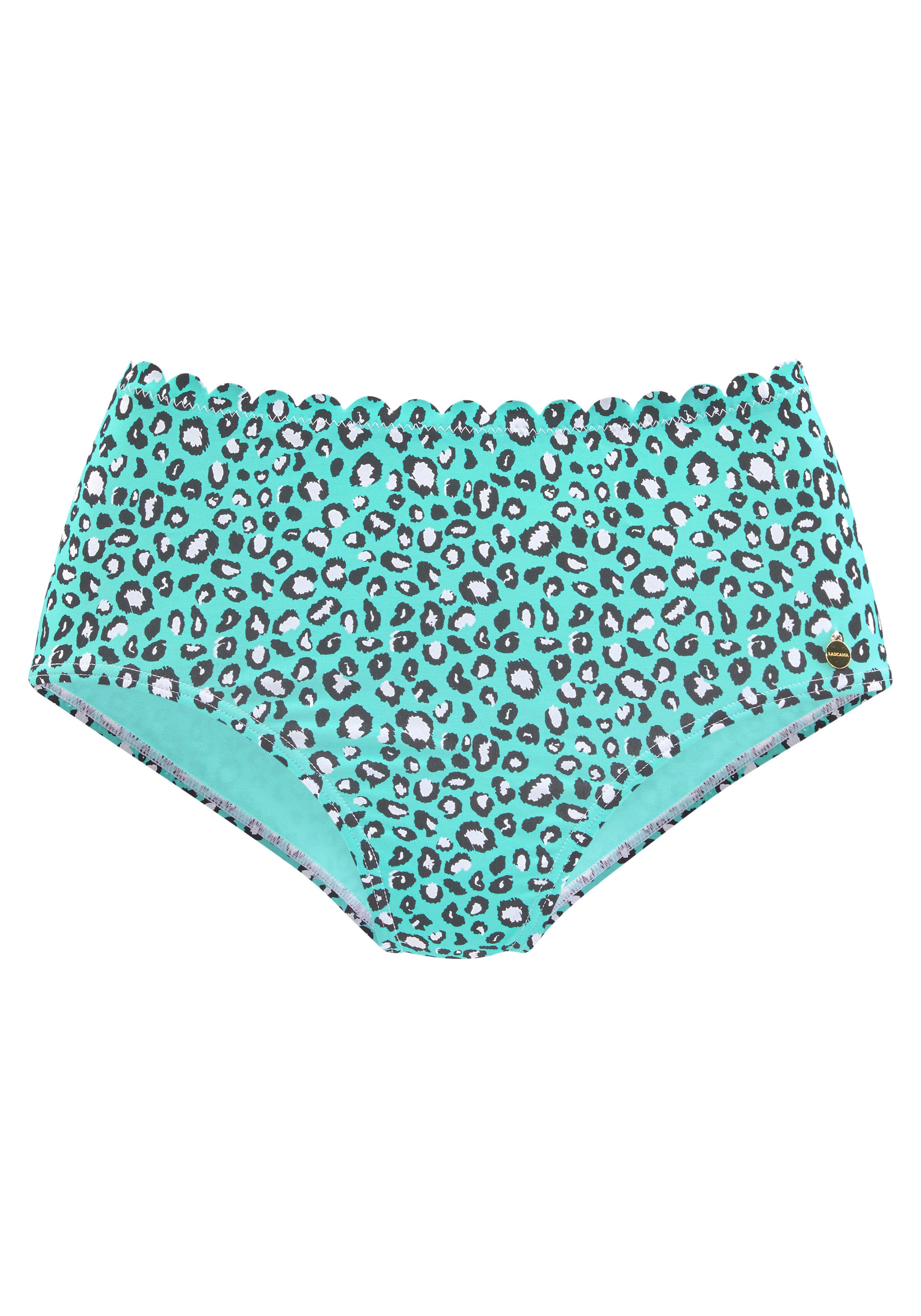 LASCANA Highwaist-Bikini-Hose »Mae«, mit Muschelkante