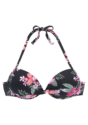 LASCANA Push-Up-Bikini-Top »Santini«, im floralen Design