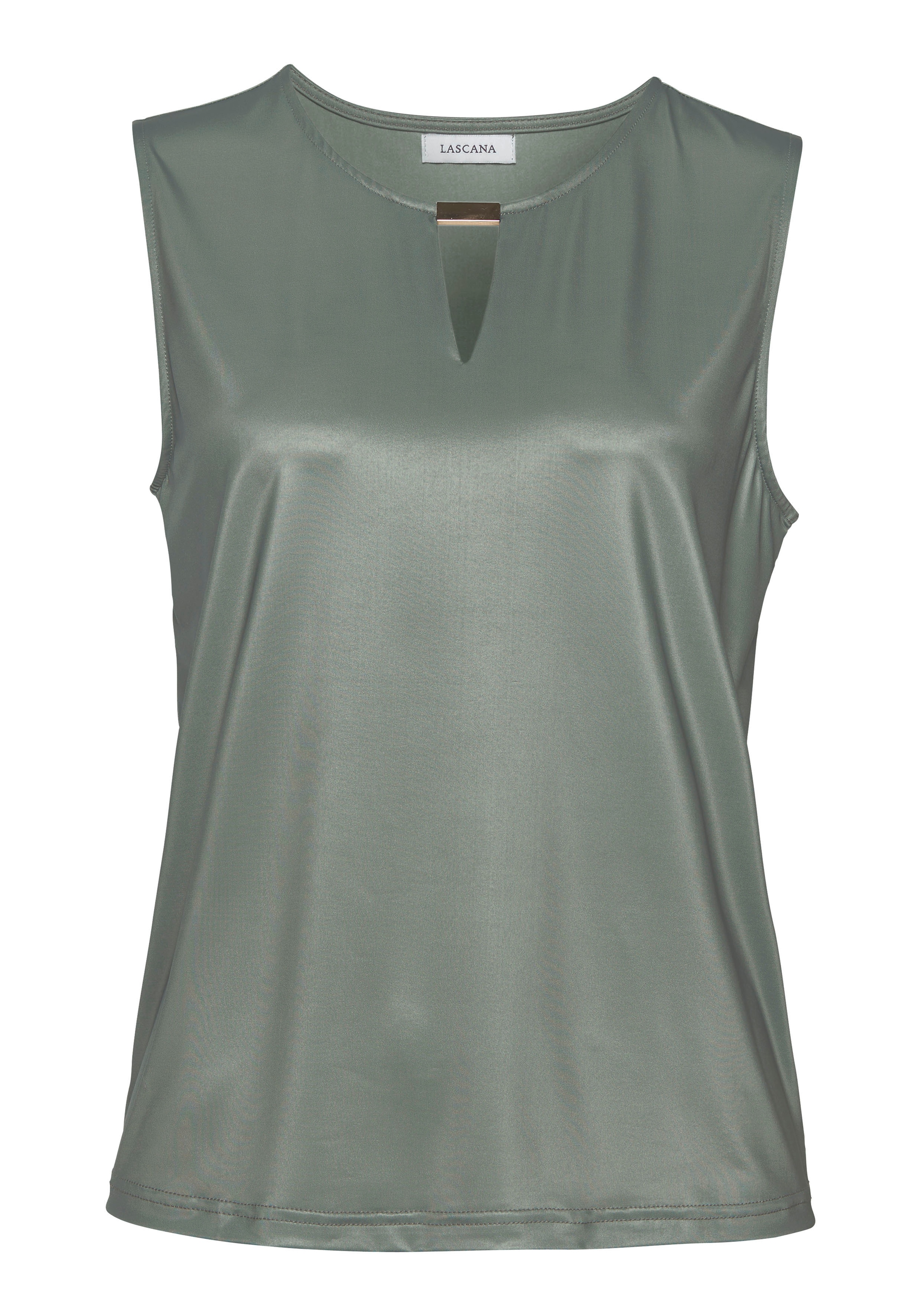 LASCANA Tanktop, aus glatter Jerseyqualität und Cut-out vorne, elegantes Sommertop