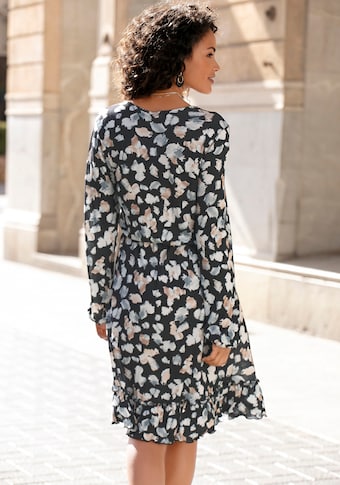 LASCANA Jerseykleid, mit Alloverdruck, elegantes Blusenkleid, casual-chic