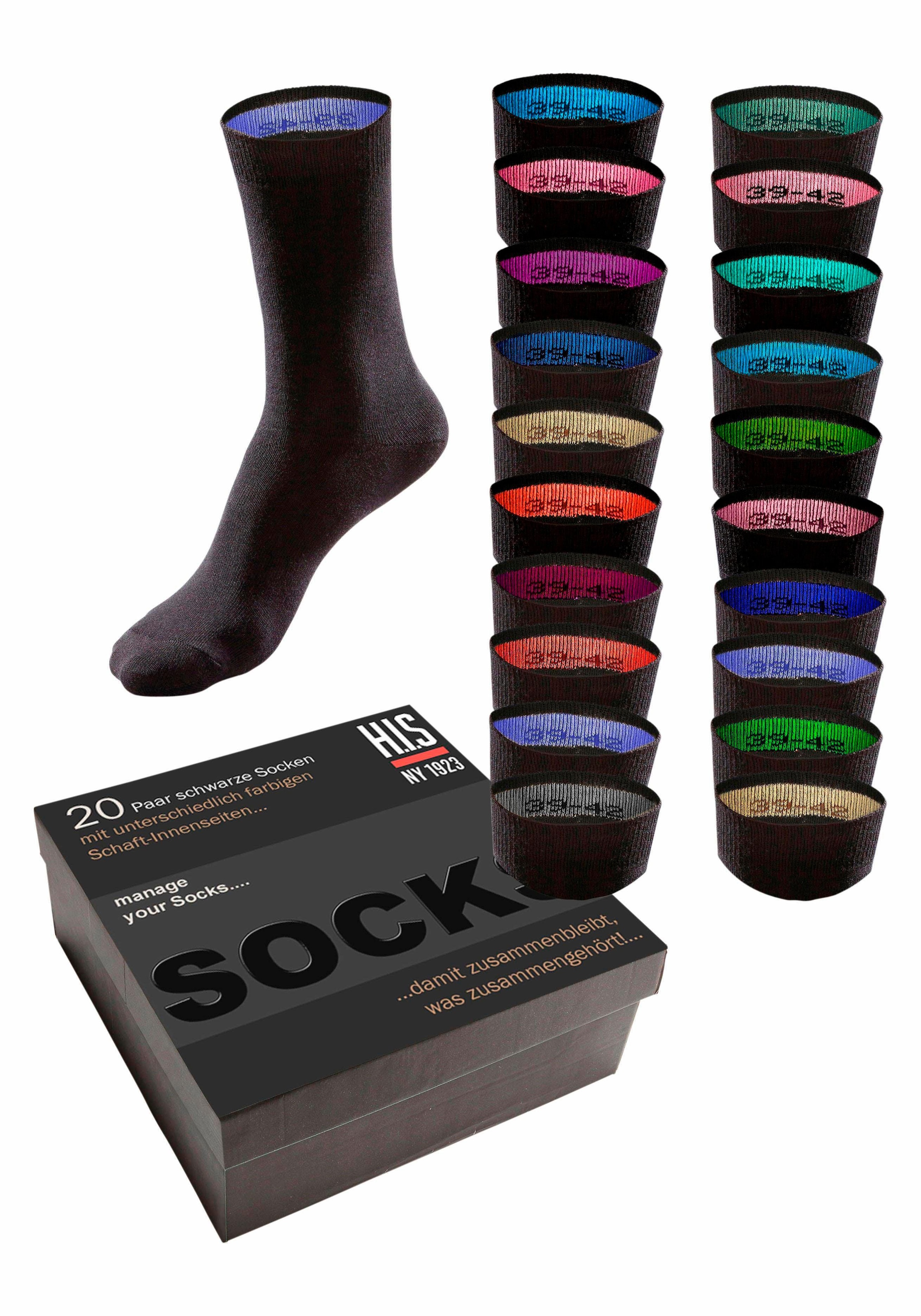 H.I.S Socken, (Set, 20 Paar), in praktischer Geschenkbox » LASCANA |  Bademode, Unterwäsche & Lingerie online kaufen