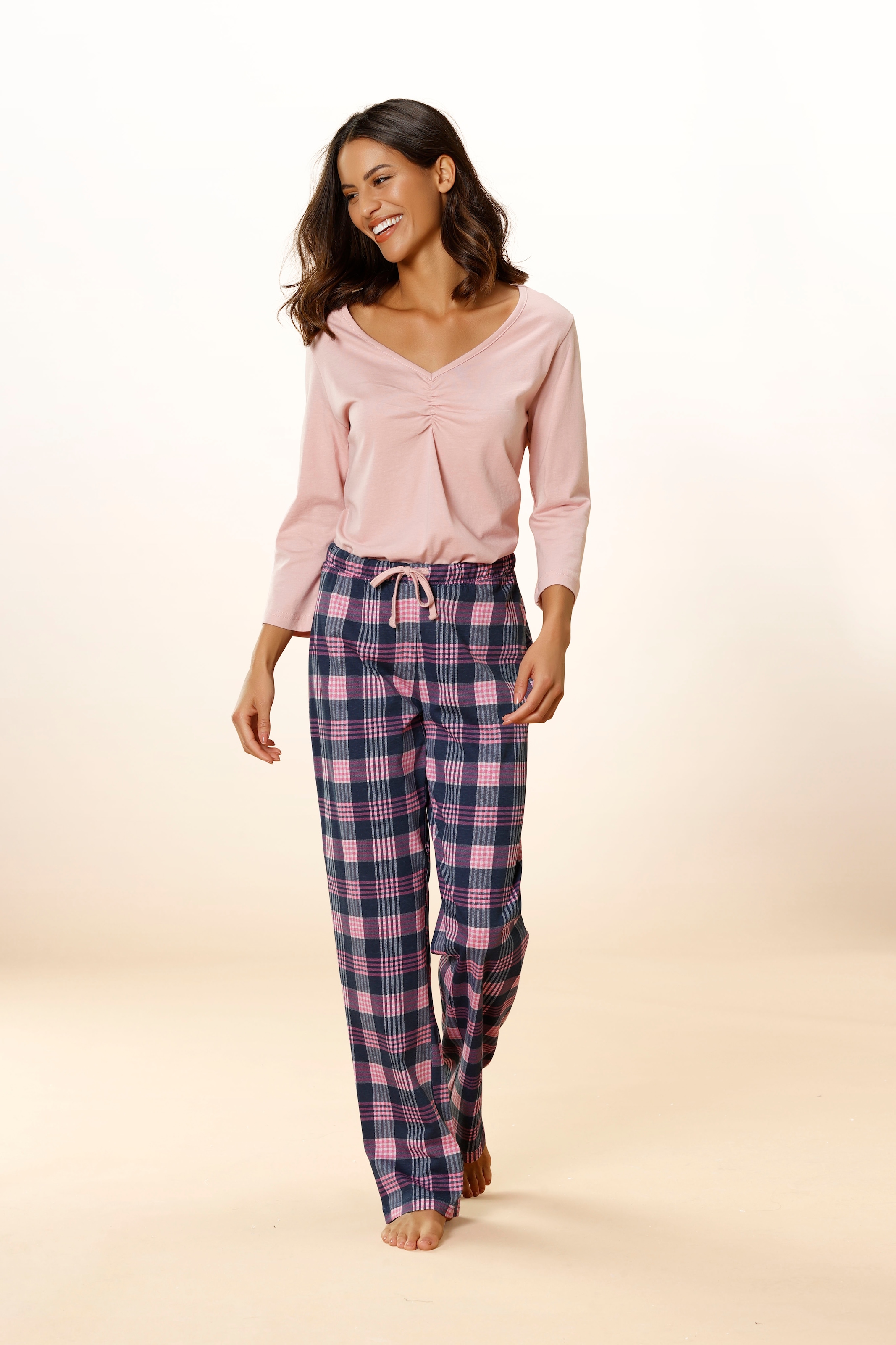 Vivance Dreams Pyjama, (2 tlg., & Karo kaufen LASCANA Muster 1 Unterwäsche » | Lingerie mit Bademode, Stück), online