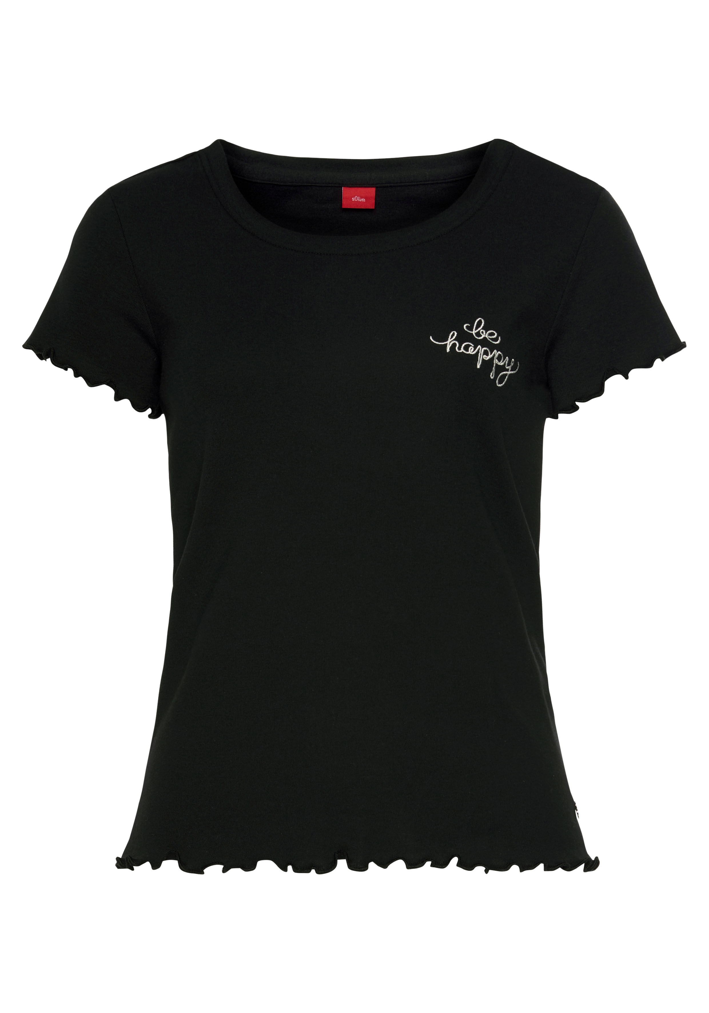 s.Oliver T-Shirt, mit Kräuselsaum » LASCANA | Bademode, Unterwäsche &  Lingerie online kaufen