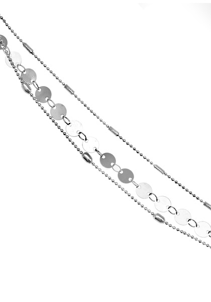 LASCANA Fußkette, mit kleinen Plättchen, Fußkettchen-Armband, Fußketten Set