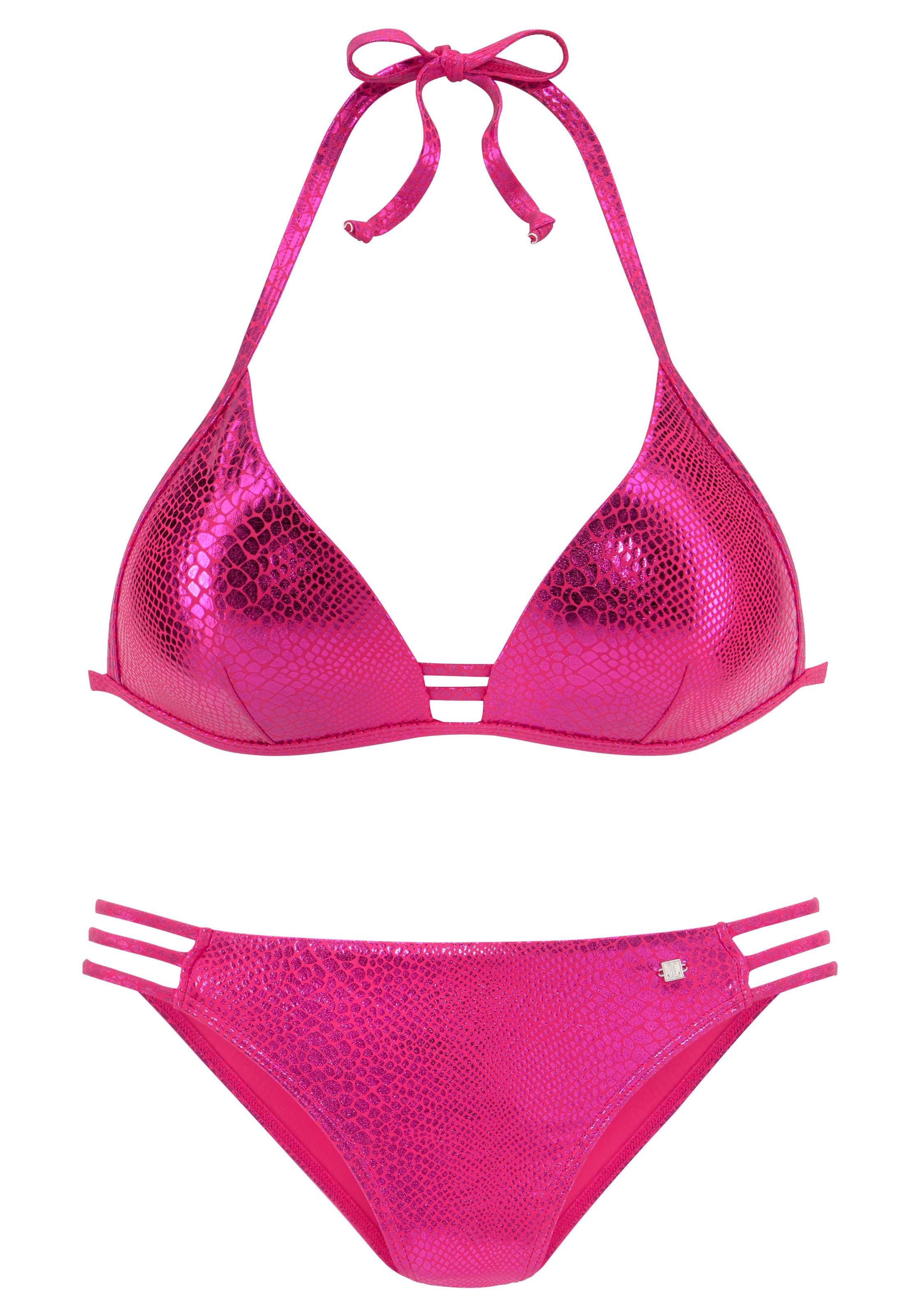 JETTE Triangel-Bikini, mit modischer Glanzbeschichtung