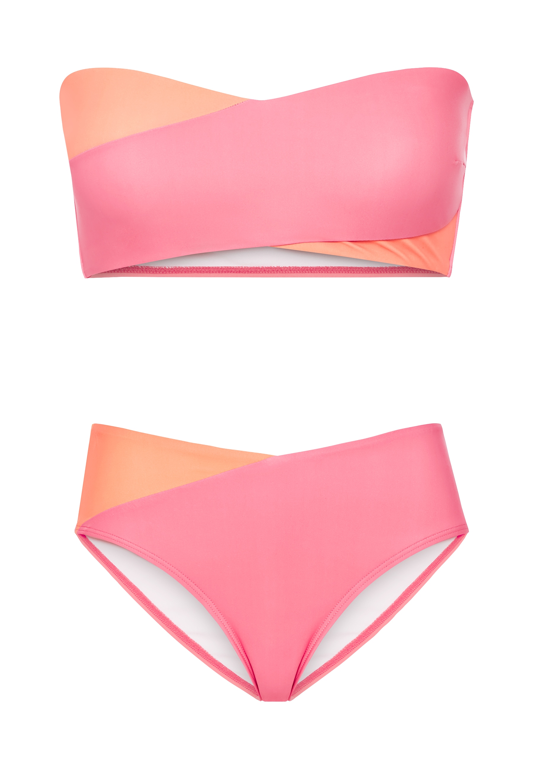 LSCN by LASCANA Bandeau-Bikini »Auri«, (Set), in Colourblock-Optik