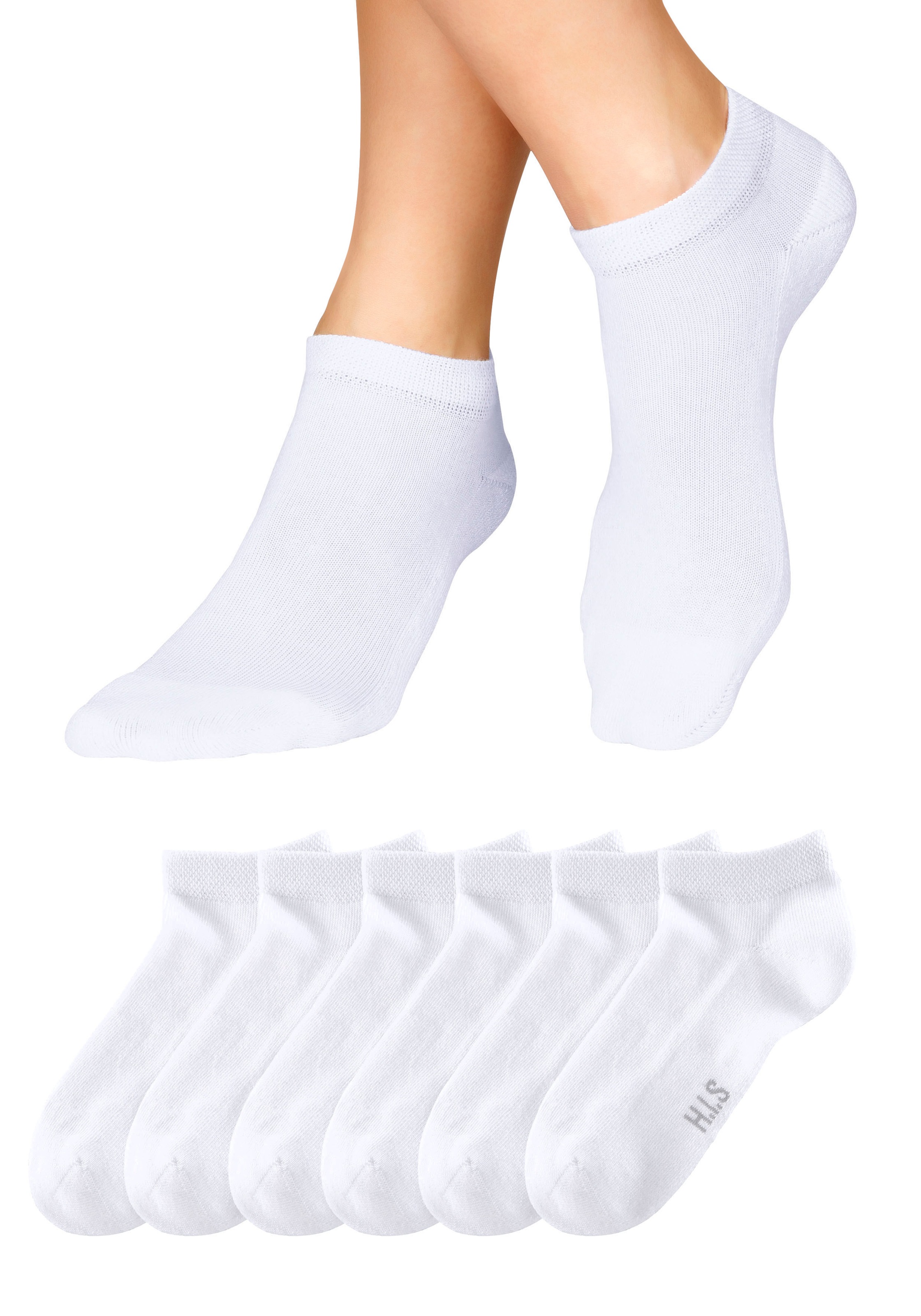 H.I.S Sneakersocken, (Set, 6 Paar), mit weicher Frotteesohle