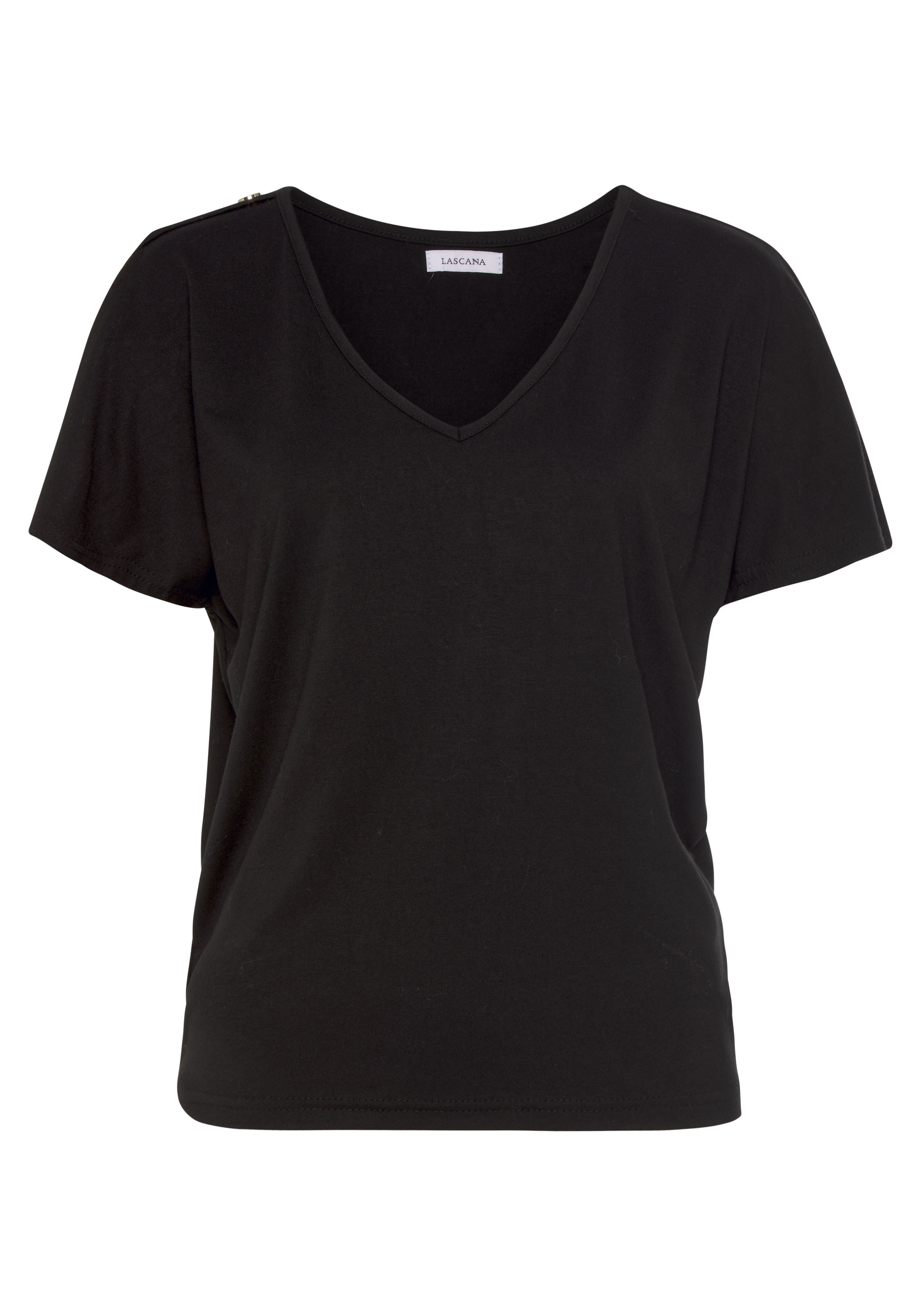 LASCANA Kurzarmshirt, mit Ziernieten an den Ärmeln » LASCANA | Bademode,  Unterwäsche & Lingerie online kaufen