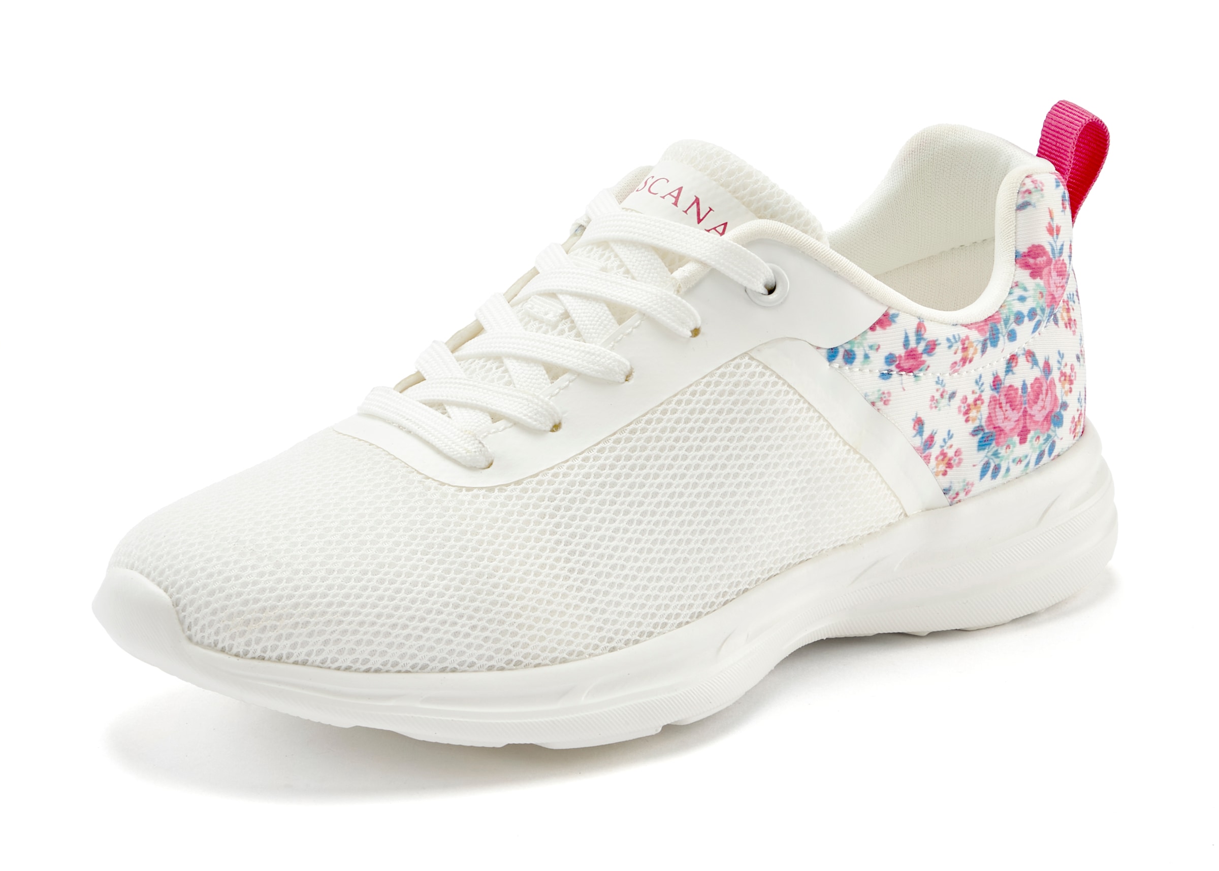 LASCANA Sneaker, Freizeitschuh, Halbschuh mit Blumen-Print VEGAN