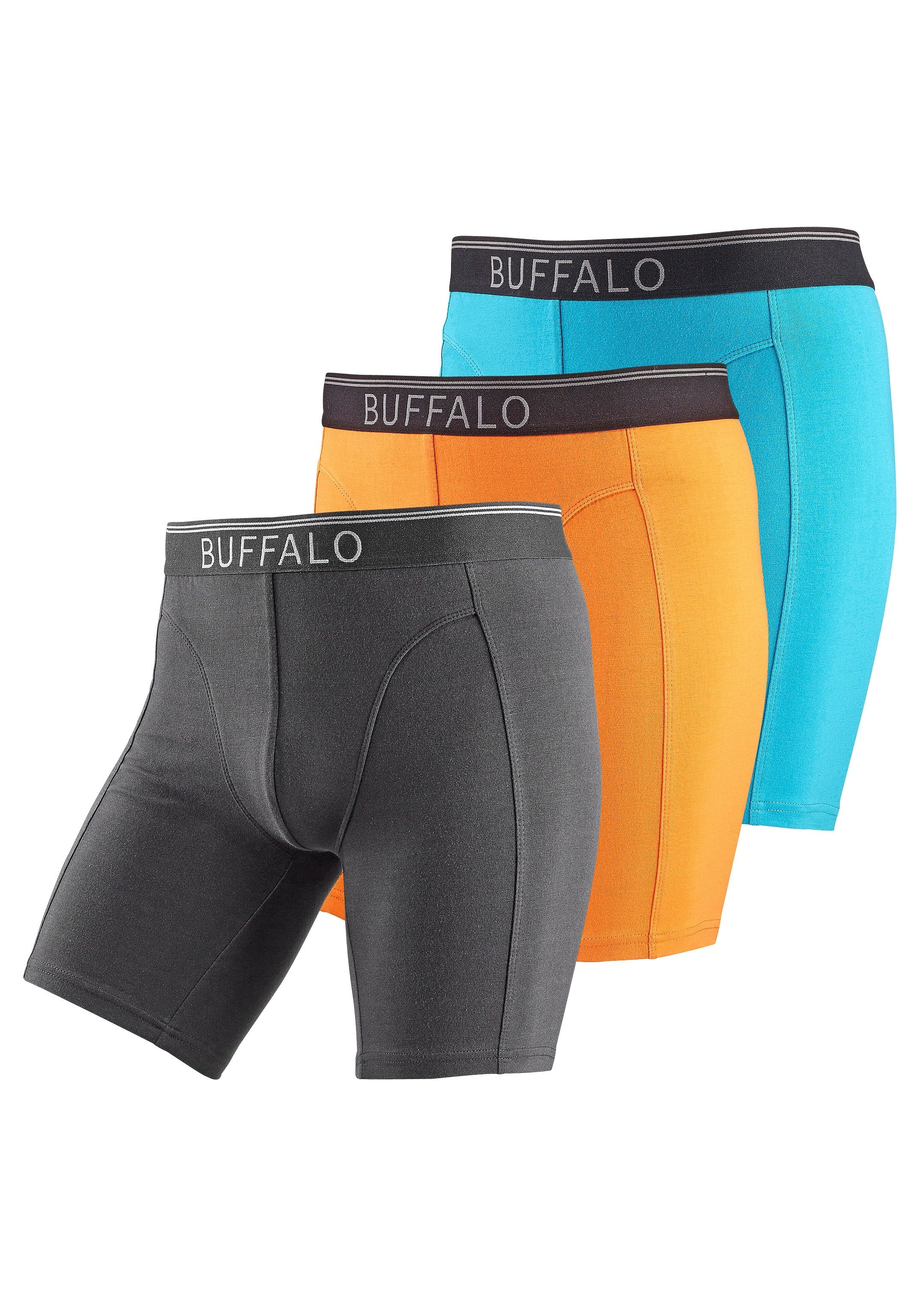 Buffalo Boxer, (Packung, 3 St.), in langer Form ideal auch für Sport und Trekking