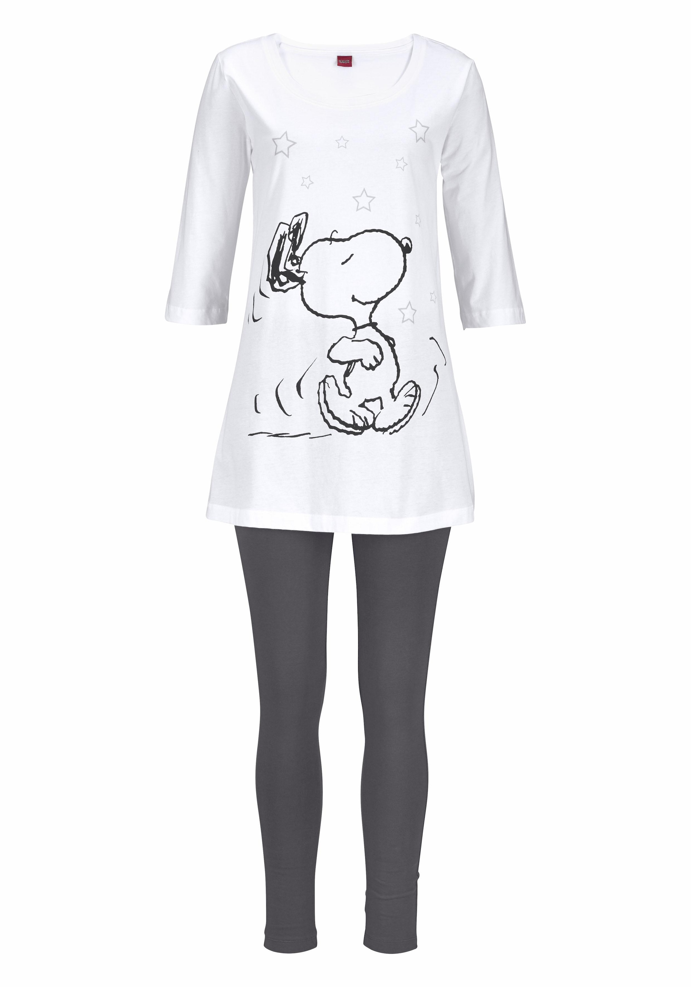 Unterwäsche kaufen Druck » tlg., (2 legerem Pyjama, | mit Leggings und Stück), & mit online 1 Lingerie LASCANA Shirt Snoopy Bademode, Peanuts