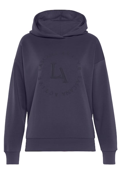 LASCANA ACTIVE Kapuzensweatshirt »- Performance Hoodie mit runder Logostickerei und«, weichen Rippbündchen