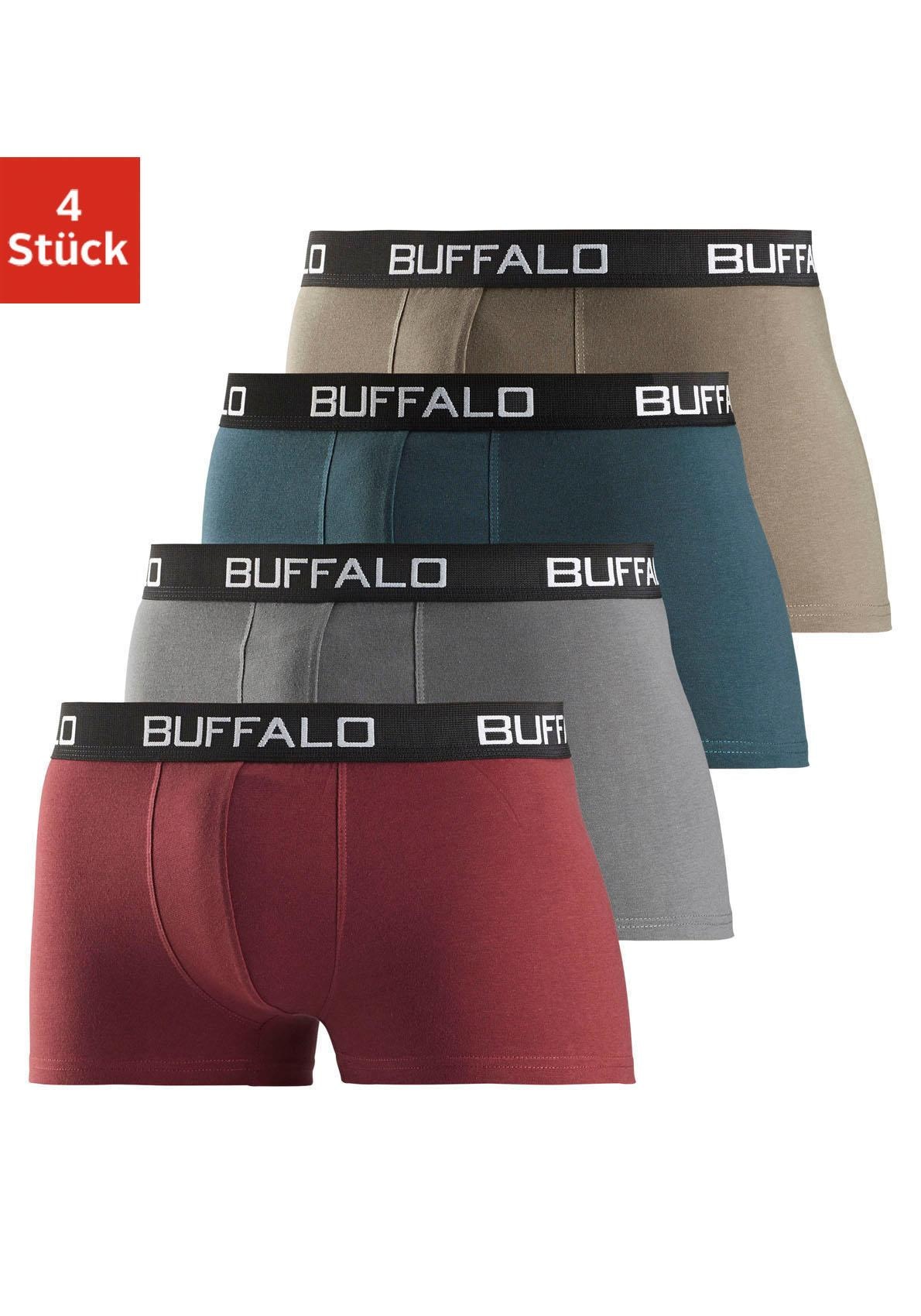 Buffalo Boxer »Boxershorts für Herren«, (Packung, 4 St.), aus Baumwoll-Mix