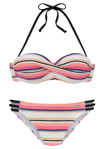 Venice Beach Bügel-Bandeau-Bikini, mit strukturierter Ware
