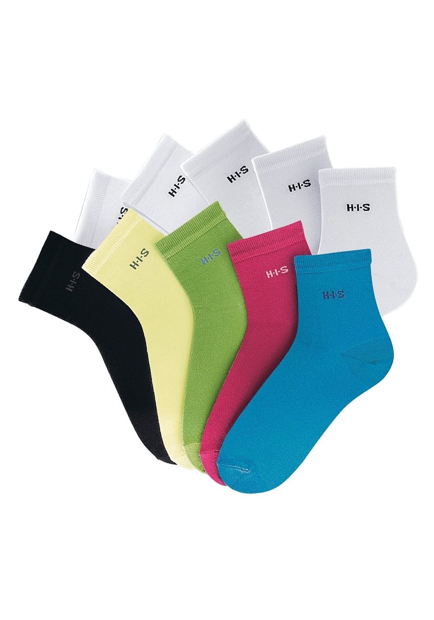 H.I.S Kurzsocken, (Packung, 10 Paar), aus leichter atmungsaktiver Qualität