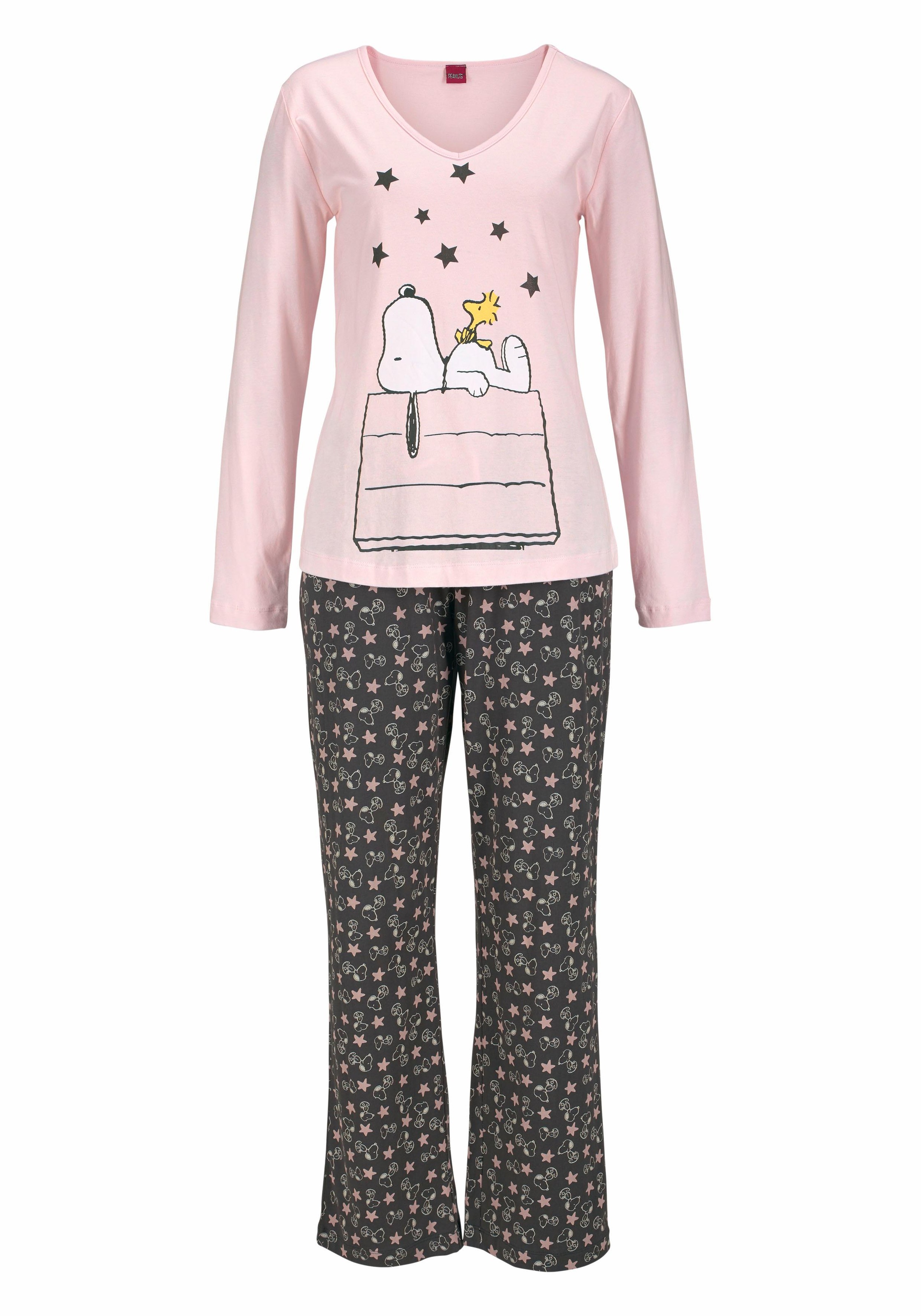 Peanuts Pyjama, Snoopy-Design Lingerie in & Stück), » Bademode, Unterwäsche tlg., langer niedlichen kaufen (2 im | LASCANA 1 online Form