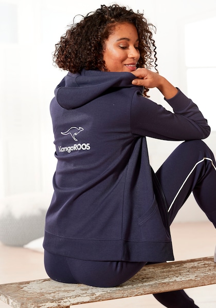 KangaROOS Sweatjacke, mit großem Logodruck auf dem Rücken, Loungeanzug
