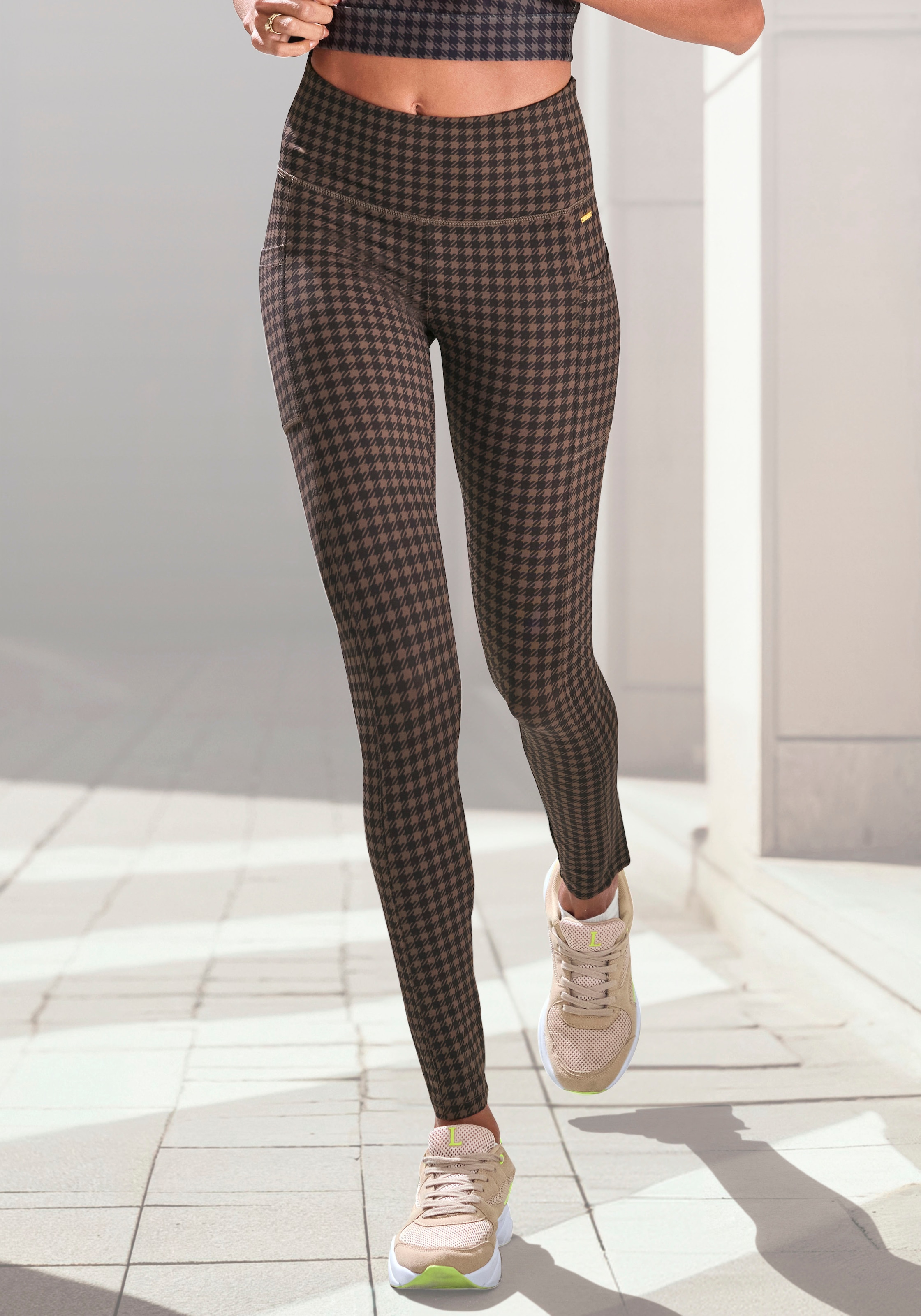 LASCANA Funktionsleggings »-Sportleggings«, im Allover-Muster