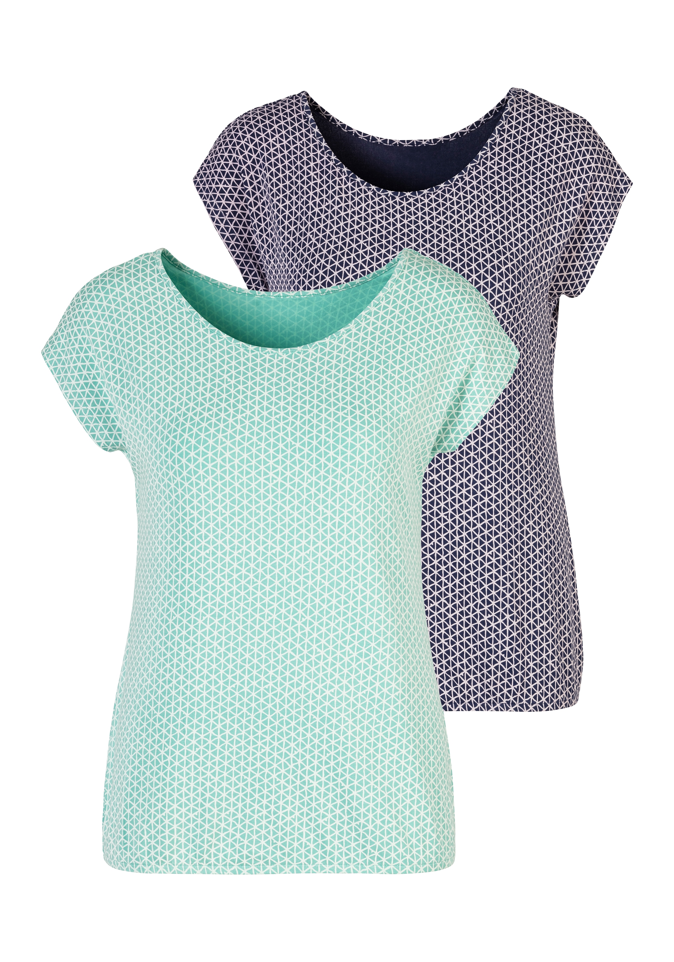 Vivance T-Shirt, (2er-Pack), mit elastischem Unterwäsche LASCANA | » Bademode, kaufen Saum & online Lingerie