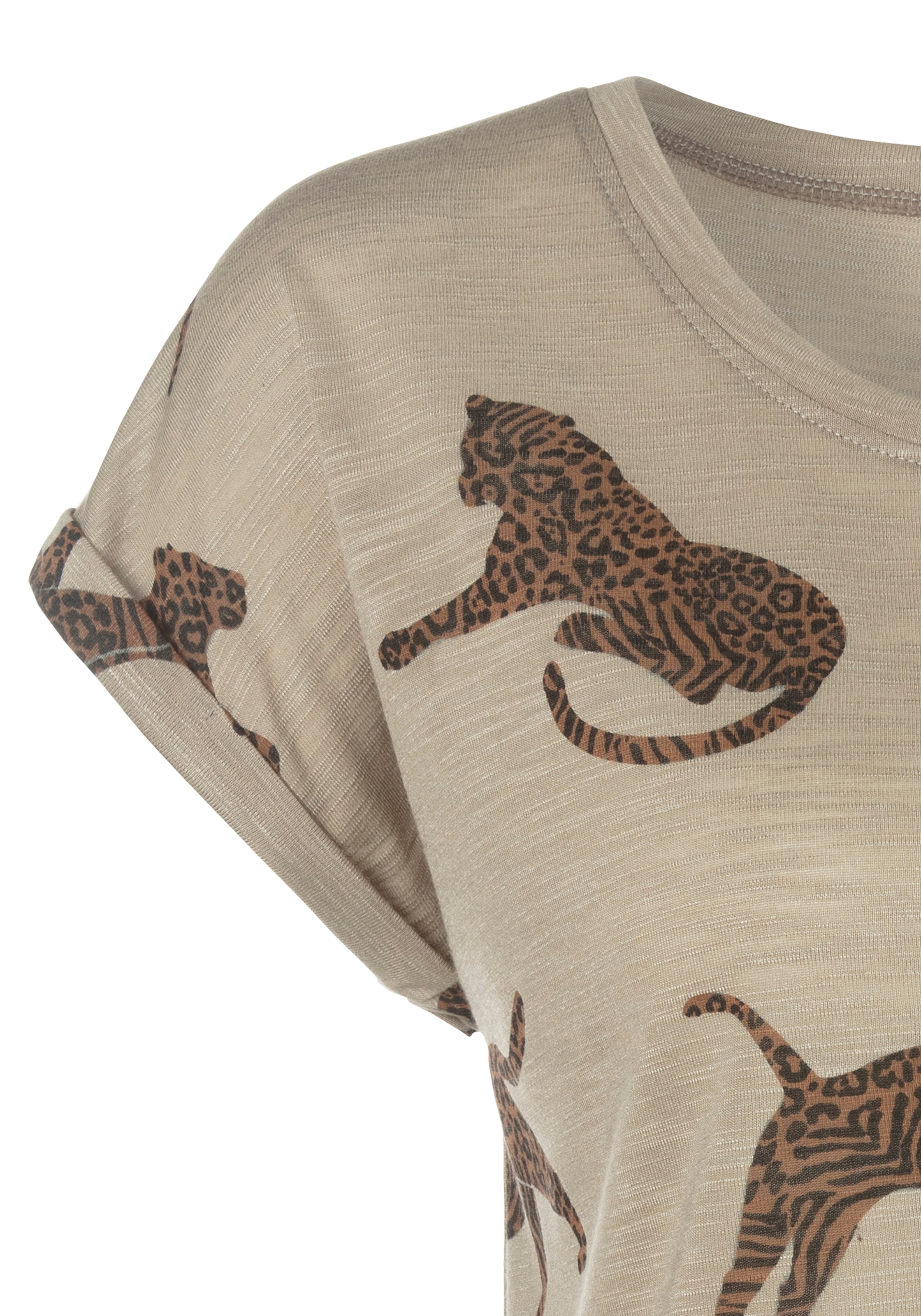 & Bademode, | online LASCANA Unterwäsche Lingerie Leoparden-Motiv » mit Kurzarmshirt, LASCANA kaufen