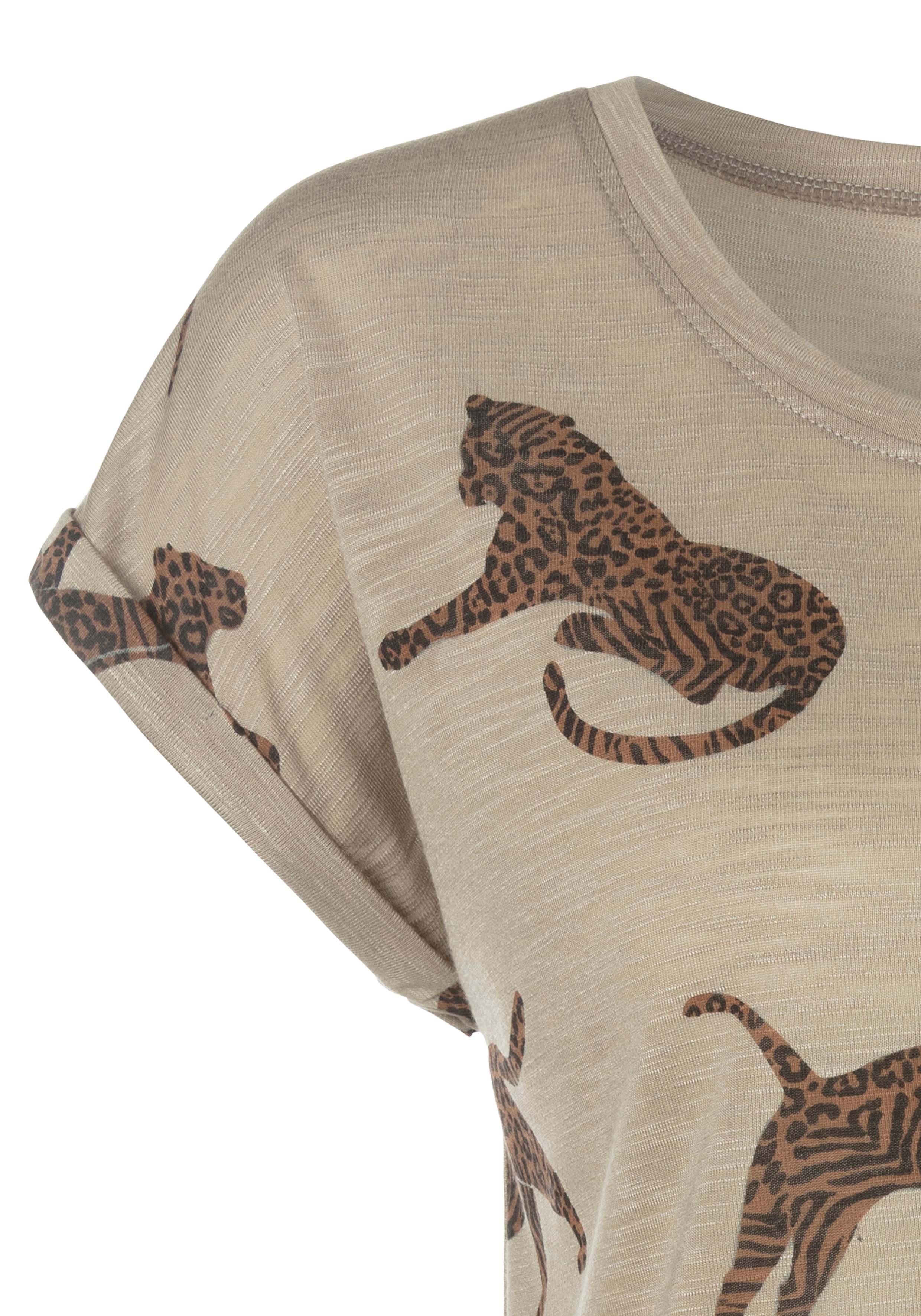 LASCANA Kurzarmshirt, mit Leoparden-Motiv » LASCANA | Bademode, Unterwäsche  & Lingerie online kaufen