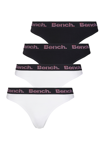 Bench. String, (Packung, 4 St., 4er-Pack), mit weichem Logo-Webbündchen