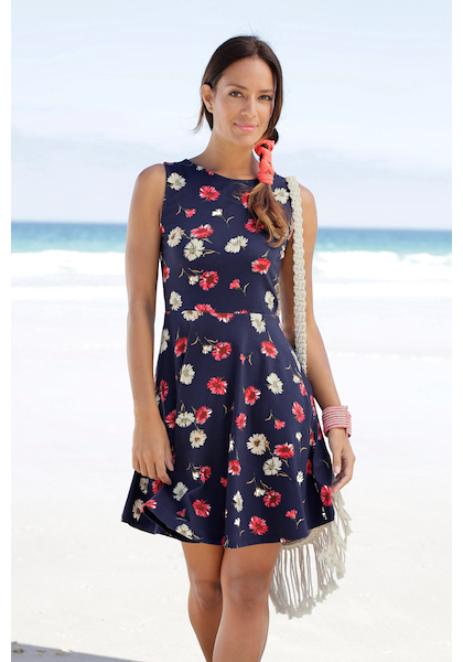 Beachtime Strandkleid, mit Blumendruck » LASCANA | Bademode, Unterwäsche &  Lingerie online kaufen