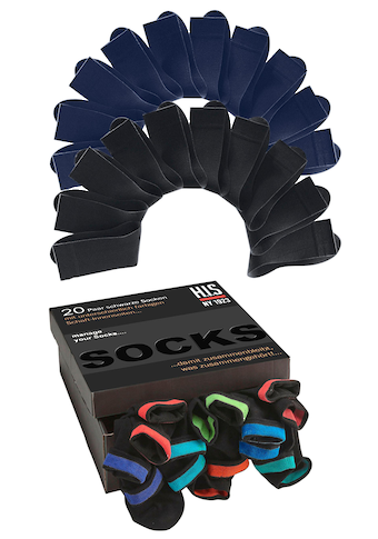 H.I.S Socken, (Set, 20 Paar), in praktischer Geschenkbox