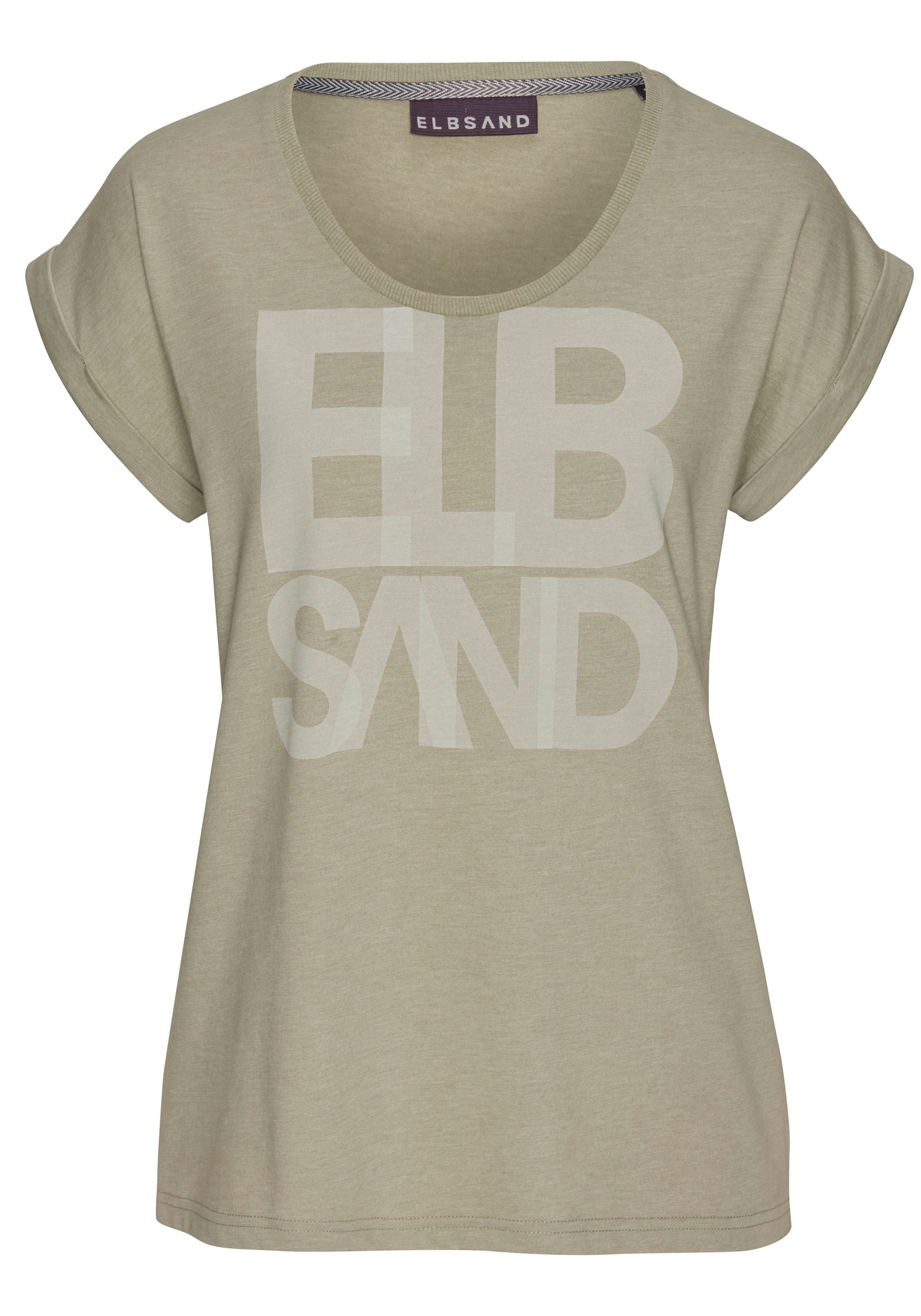 Elbsand T-Shirt »Eldis«, mit Logodruck, Kurzarmshirt aus Baumwoll-Mix, sportlich-casual