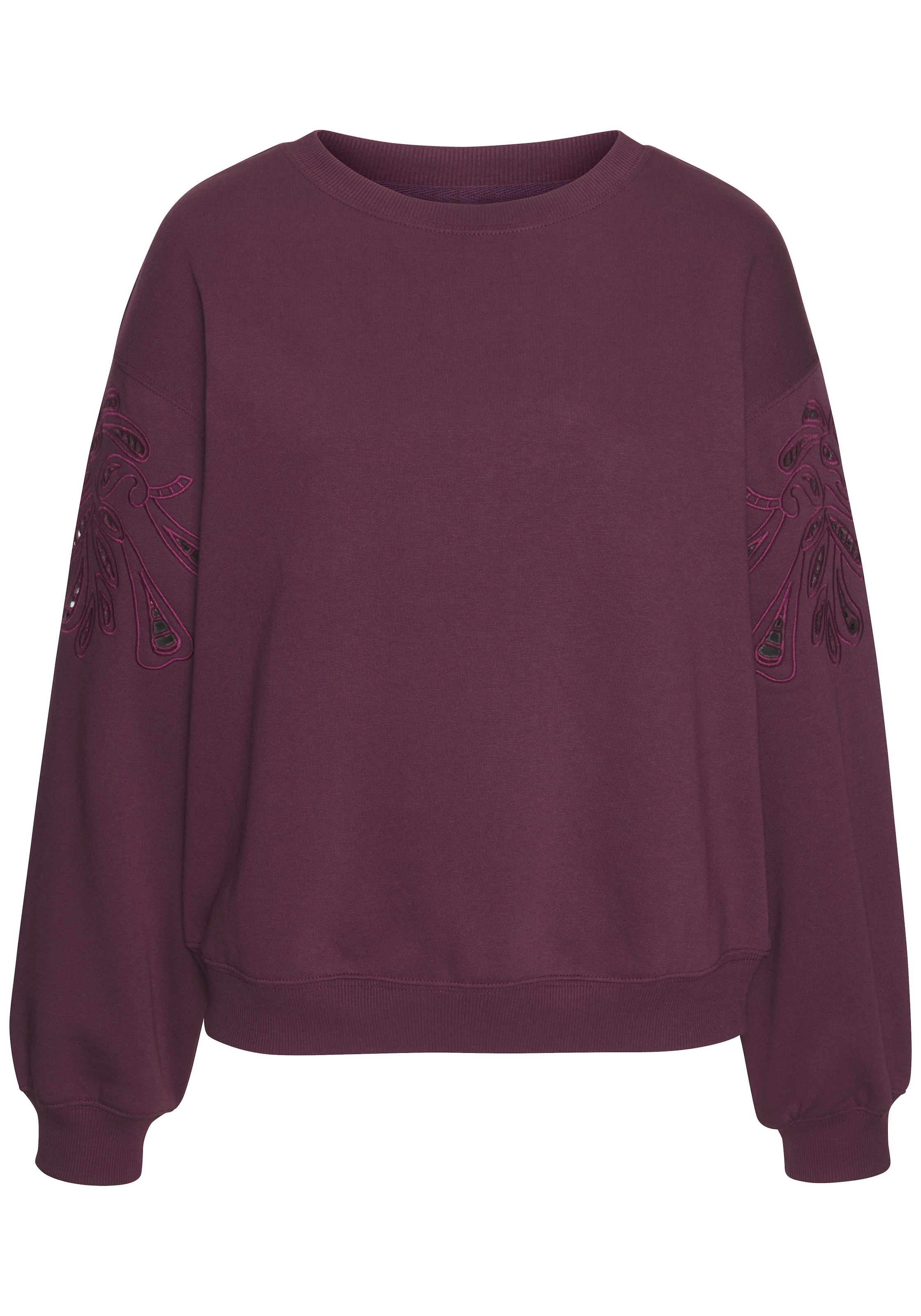 Vivance Sweatshirt, mit Lochstickerei, weicher Baumwoll-Mix